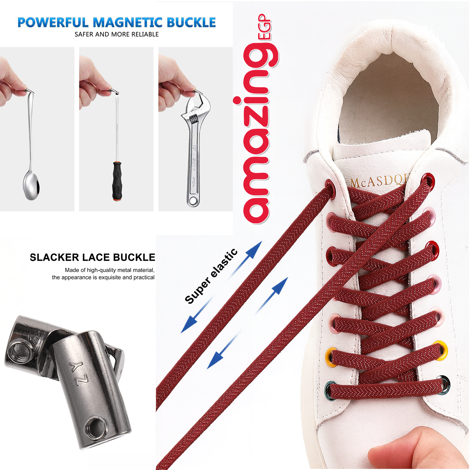 اربطة حذاء استك بدون ربط للجري والرياضات النشطة للاطفال والكبار وكبار السن مقاس واحد - نبيتي T9_1_ L