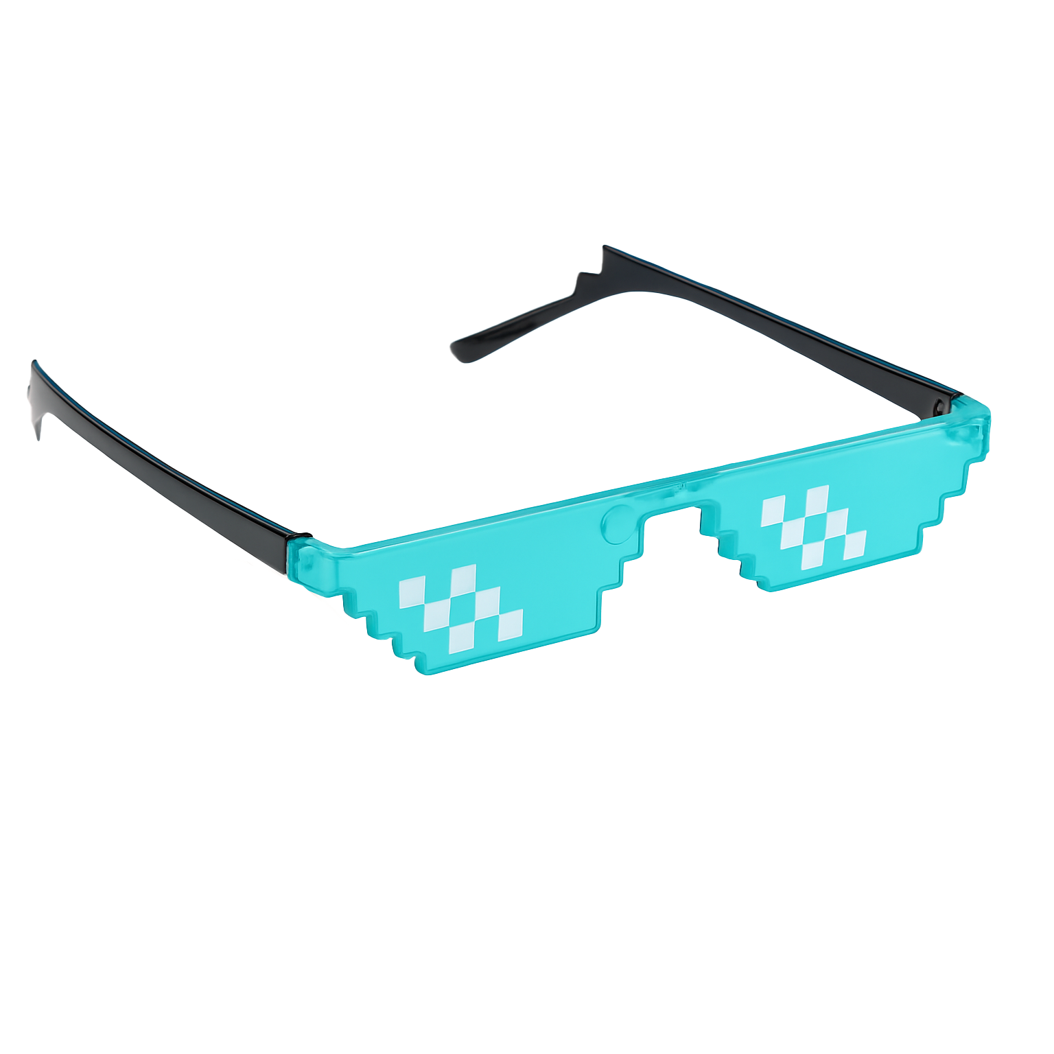 نظارة شمس ثَج لايف بعدسات بكسل موزايك 8-بت للجنسين – للحفلات وملحقات ألعاب MLG - تركواز