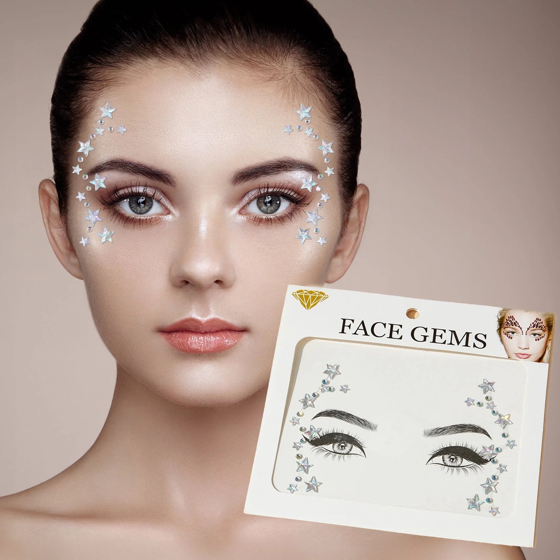 الوشم الكريستالي جواهر أحجار الراين ملصقات أحجار كريمة للجسم تاتو مؤقت عيون لتزيين الاظافروالوجه حفلات الهذيان ملصقات وجه انيقة للنساء S1581 | تاتو مؤقت تاتوه تاتوه وجه تاتوه_للجسم | amazingEGP