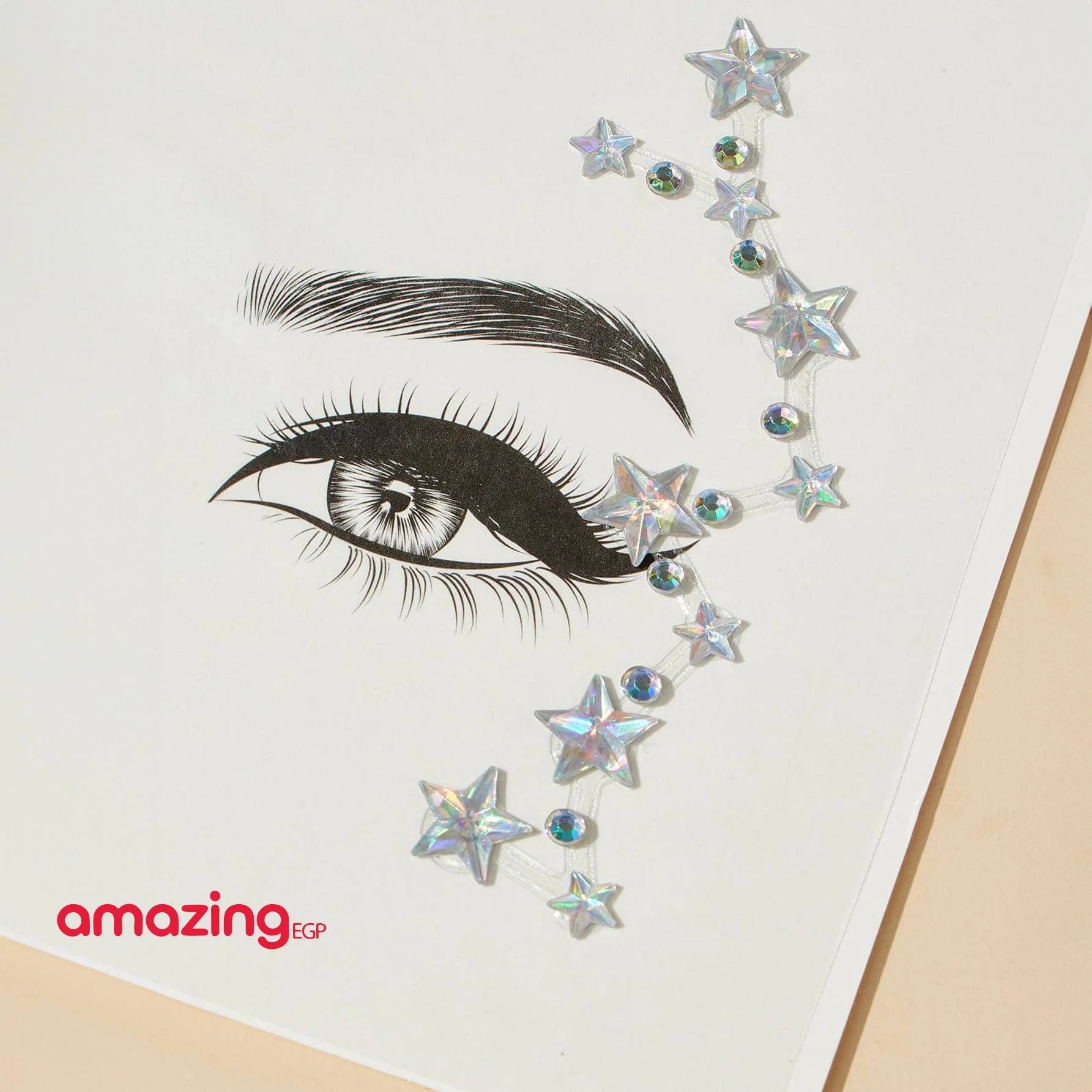 الوشم الكريستالي جواهر أحجار الراين ملصقات أحجار كريمة للجسم تاتو مؤقت عيون لتزيين الاظافروالوجه حفلات الهذيان ملصقات وجه انيقة للنساء S1581 | تاتو مؤقت تاتوه تاتوه وجه تاتوه_للجسم | amazingEGP