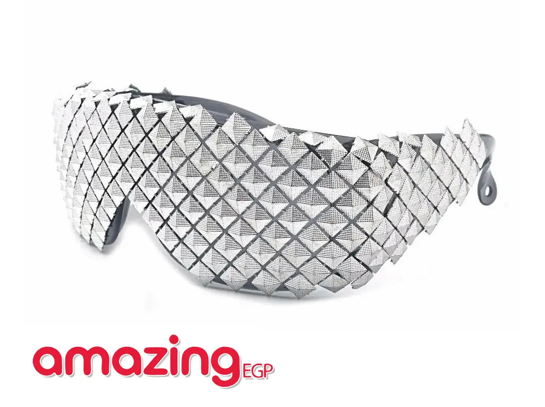 نظارة شمس ستيمبانك – هرمية معدنية بالذهبي والفضي | حفلات وهيب هوب وقوطية | فضي