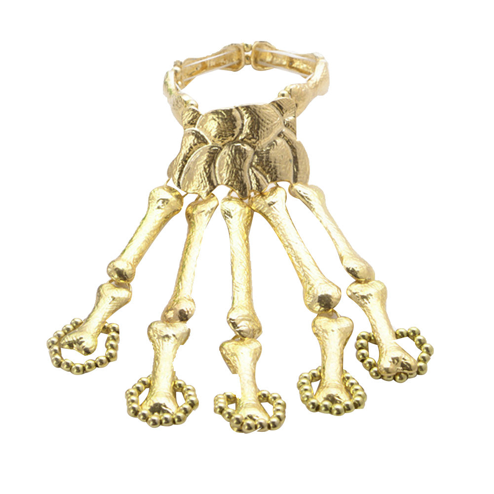 اسورة هالوين اليد العظام سوار للنساء الرجال الاطفال شيك فريد اكسسوارات حفلات موسيقية مع عصابة قابل للتعديل معصمه