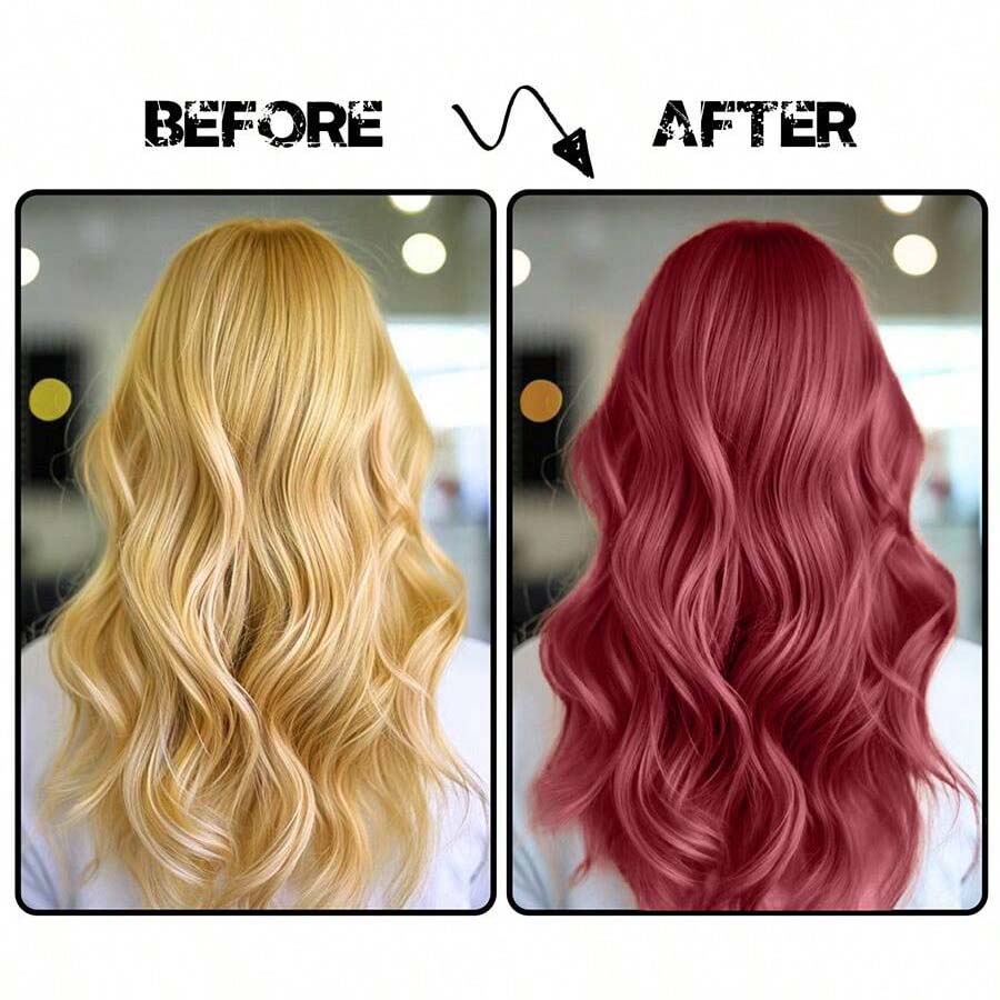 شمع شعر مؤقت للون طويل الأمد من GOIPLE ، كريم صبغة شعر سهل الغسيل ، آمن للبشرة والشعر ، ملون للحية ، عجينة للتصفيف للحفلات اليومية وتنكر الرجال والنساء | حجم 40 جرام (أحمر غامق)