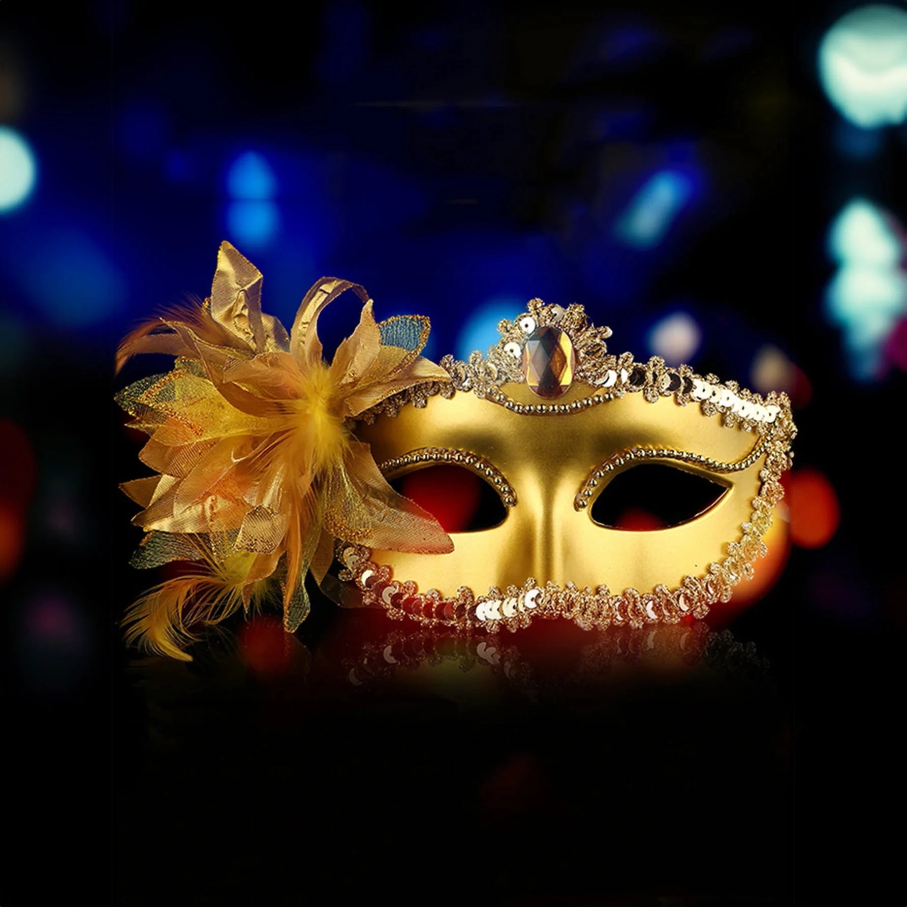 قناع تنكري للجنسين مناسب للحفالات اكسسوار وزي تنكري للحفلات وعيد الفصح والكريسماس - ذهبي | ارنب ازياء تنكر حفالات حفلات حفلات_عيد_الميلاد زي تنكري زينة ملابس_تنكرية | amazingEGP