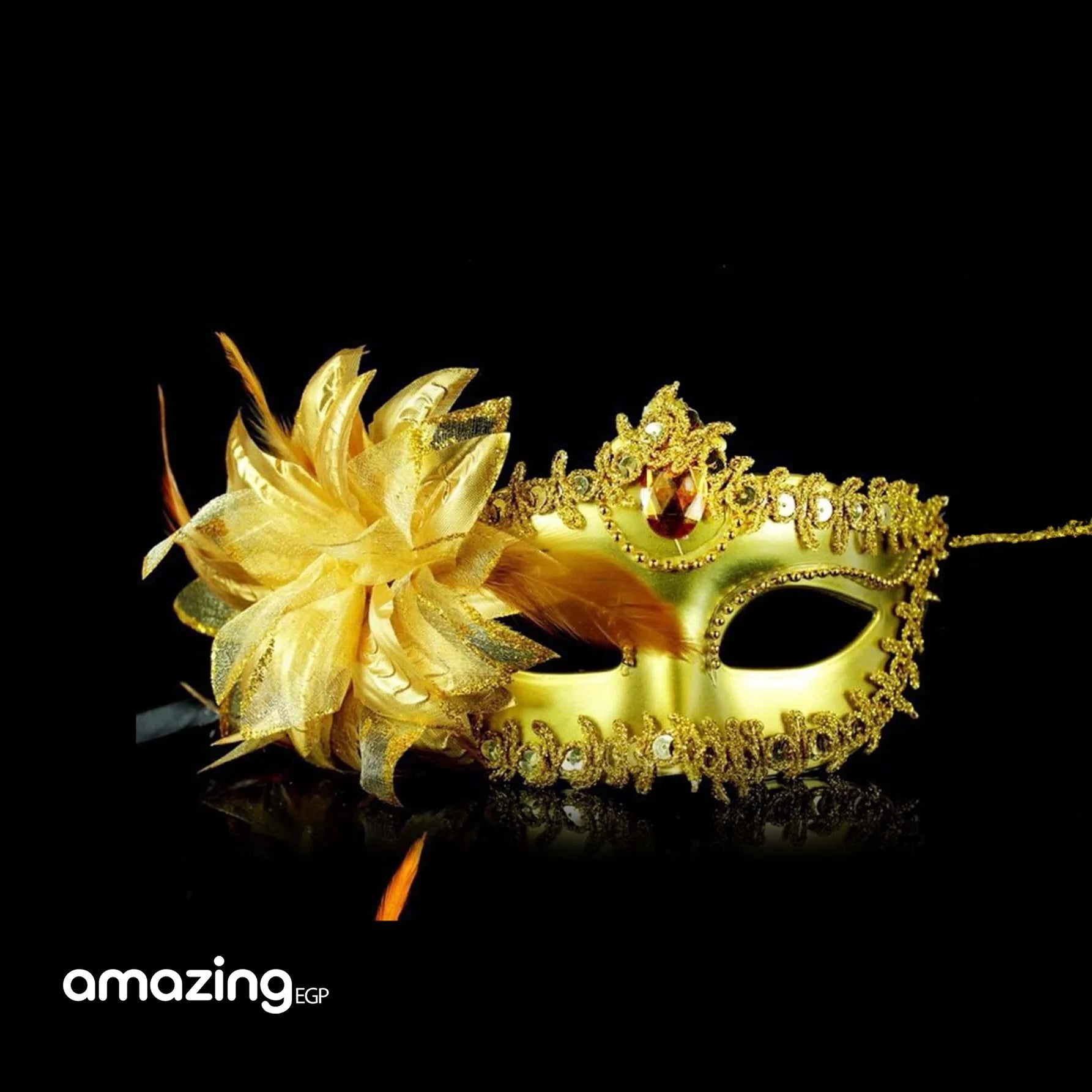 قناع تنكري للجنسين مناسب للحفالات اكسسوار وزي تنكري للحفلات وعيد الفصح والكريسماس - ذهبي | ارنب ازياء تنكر حفالات حفلات حفلات_عيد_الميلاد زي تنكري زينة ملابس_تنكرية | amazingEGP