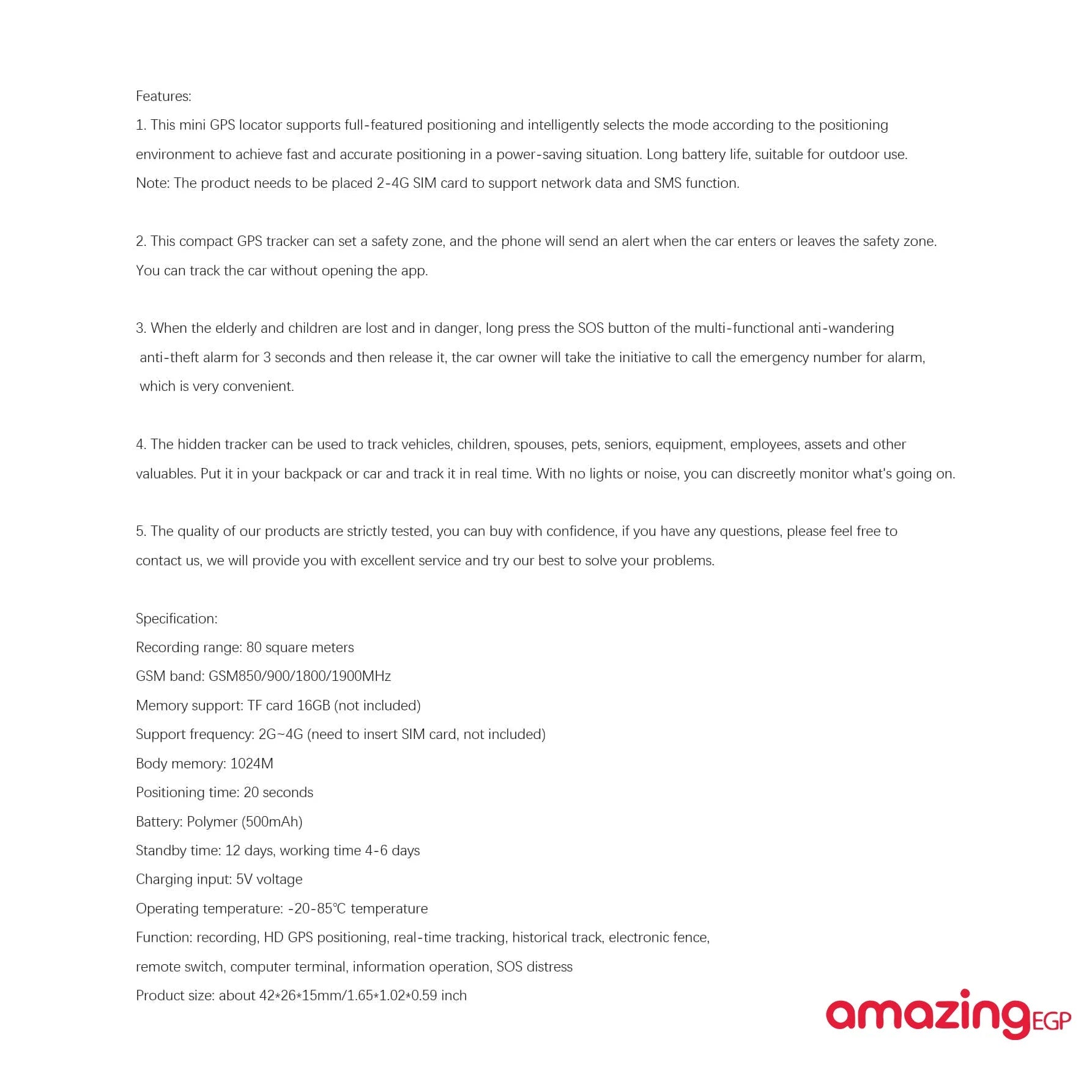 جهاز تعقب مغناطيسي صغير الحجم GF-22 من Amazing Mini تتبع GPS طويل الانتظار تحديد مواقع وتسجيل صوت للمركباتالسياراتالأشخاص إصدار GF-22 | GPS تتبع تجسس تسجيل صوت جهاز تتبع جهاز تجسس جهاز_تتبع حماية الاطفال ضد السرقة مراقبة الاطفال | amazingEGP