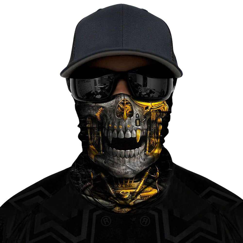 قناع باندانا للوجه من أجل الهذيان والغبار والرياح وشاح للوجه والرقبة والجراب قناع أنبوبي وأغطية الرأس وقناع الوجه للدراجات النارية ( HR040758)