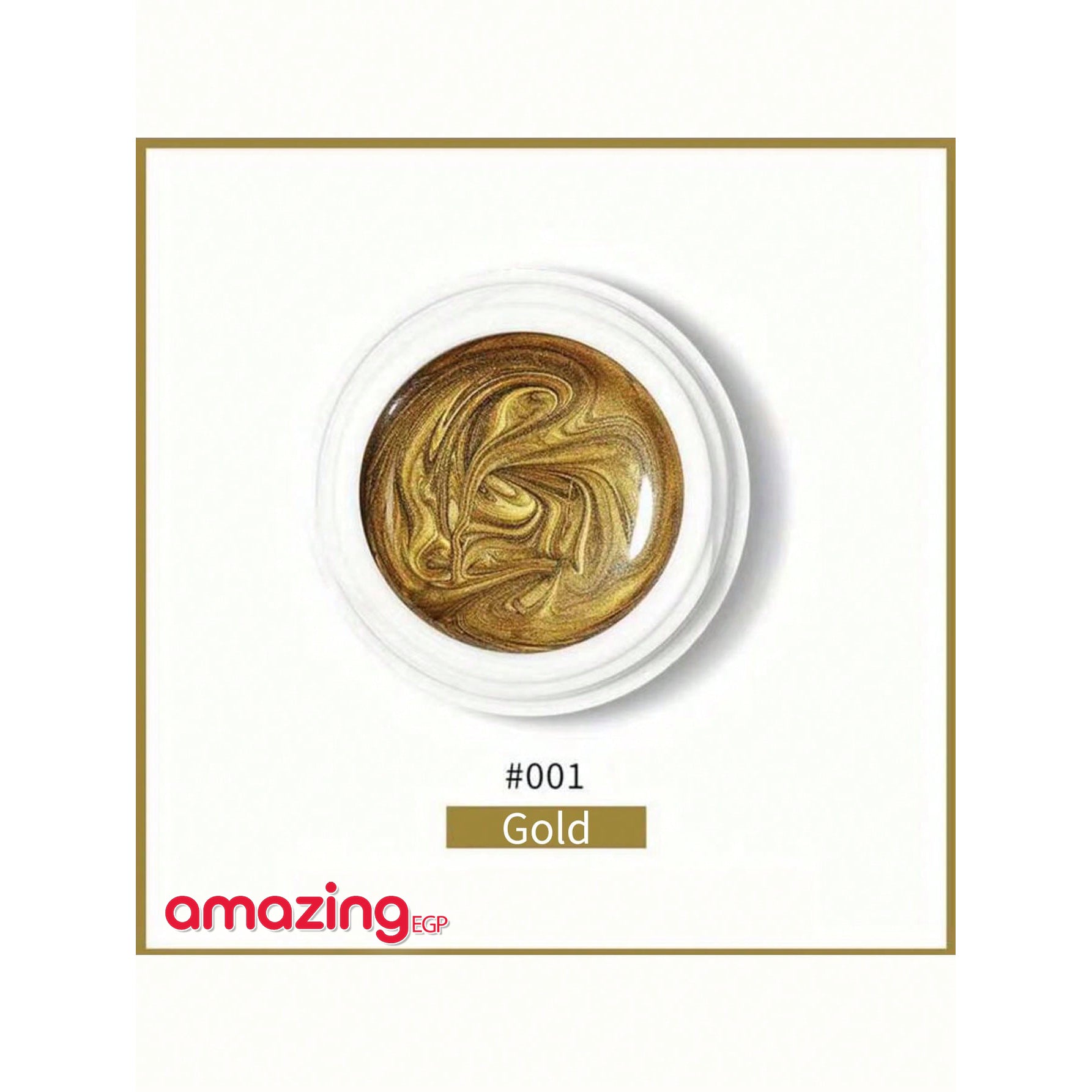 طلاء أظافر جلي جل سائل لامع للمعدن المرآة - 8 جرام | ألوان ذهب، فضة، وذهب وردي | تصميم ثلاثي الأبعاد ومثالي لصالونات الأظافر - ذهبي