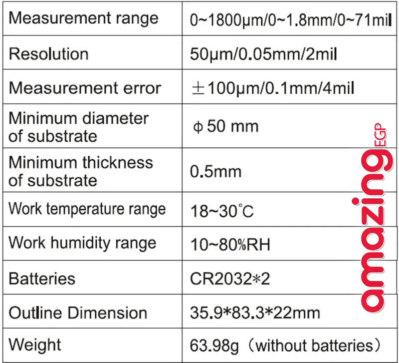 مقياس سمك الطلاء الرقمي لاختبار سمك الطلاء للسيارات والسيارات المستعملة، مقياس سماكة طلاء السيارات YNB-100S – شاشة LCD مضيئة وقياس دقيق - YNB-100S