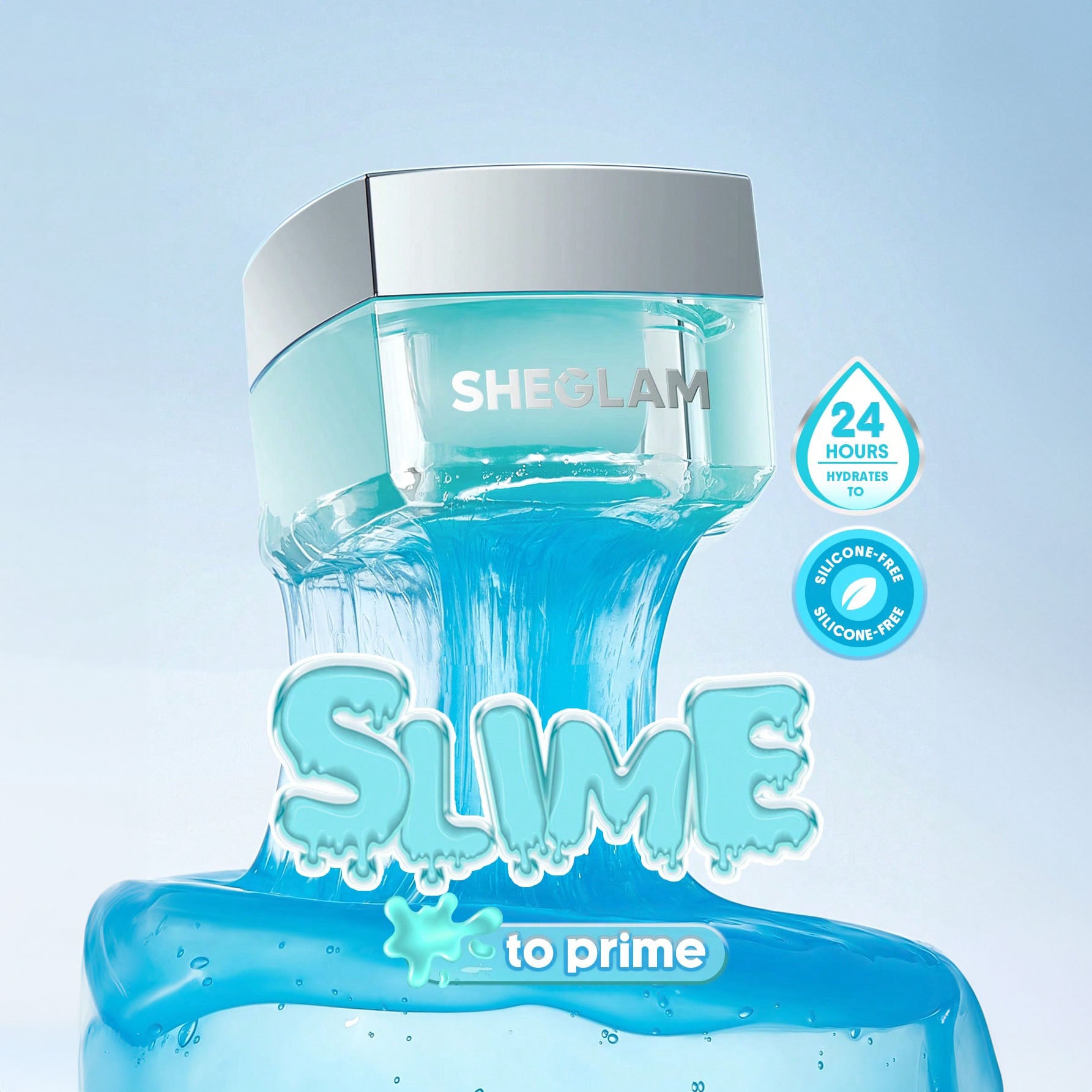 برايمر SHEGLAM Hydroslime بتركيبة جل مرطبة – ترطيب يدوم 24 ساعة وخالي من السيليكون