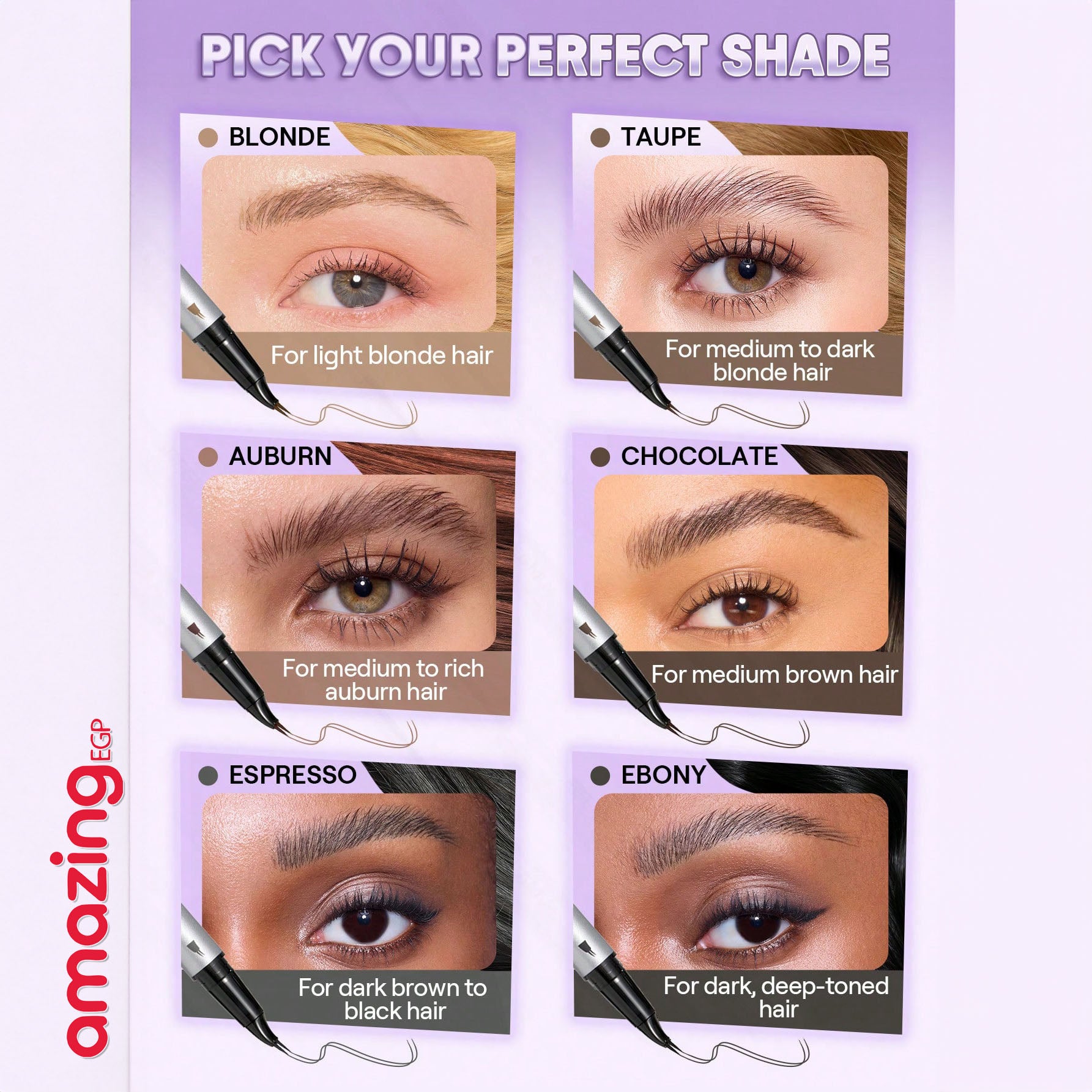 SHEGLAM قلم حواجب ثنائي 2-في-1 SHEGLAM Real Flow – لون Chocolate (جل تثبيت + رأس شوكي 15°) - Chocolate