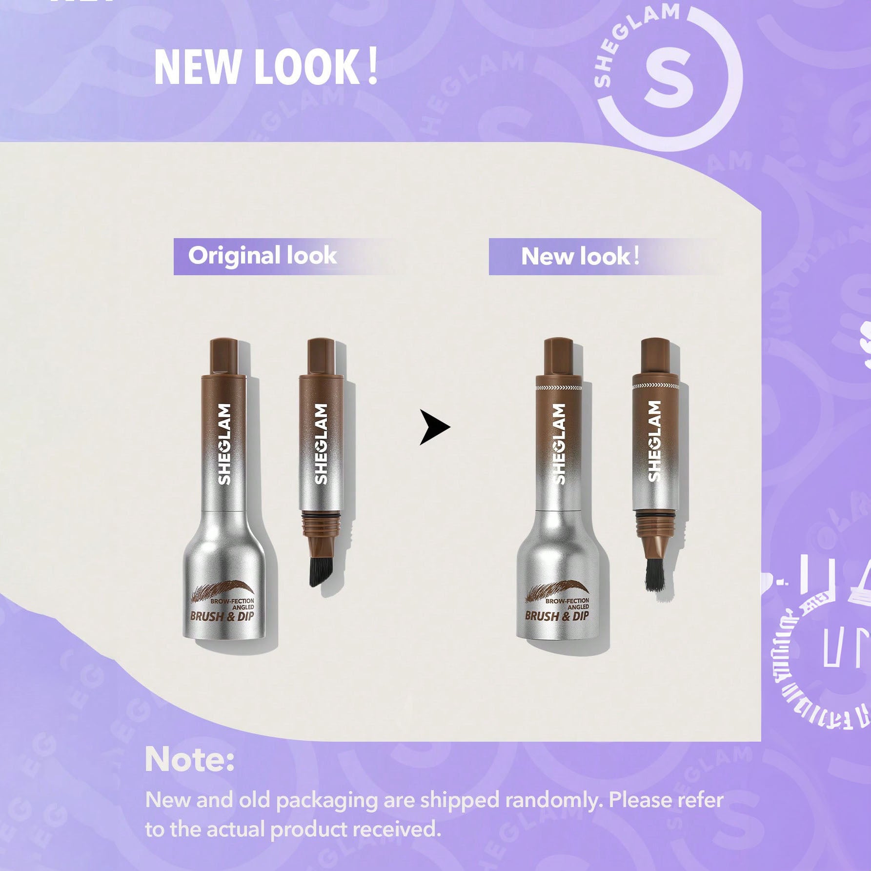 SHEGLAM فرشاة وجيل تحديد الحواجب - لإطلالة طبيعية تدوم طوال اليوم - مقاوم للماء وثابت طويلًا، تركيبة غنية لتحديد الحواجب، مثالي للمكياج - Taupe