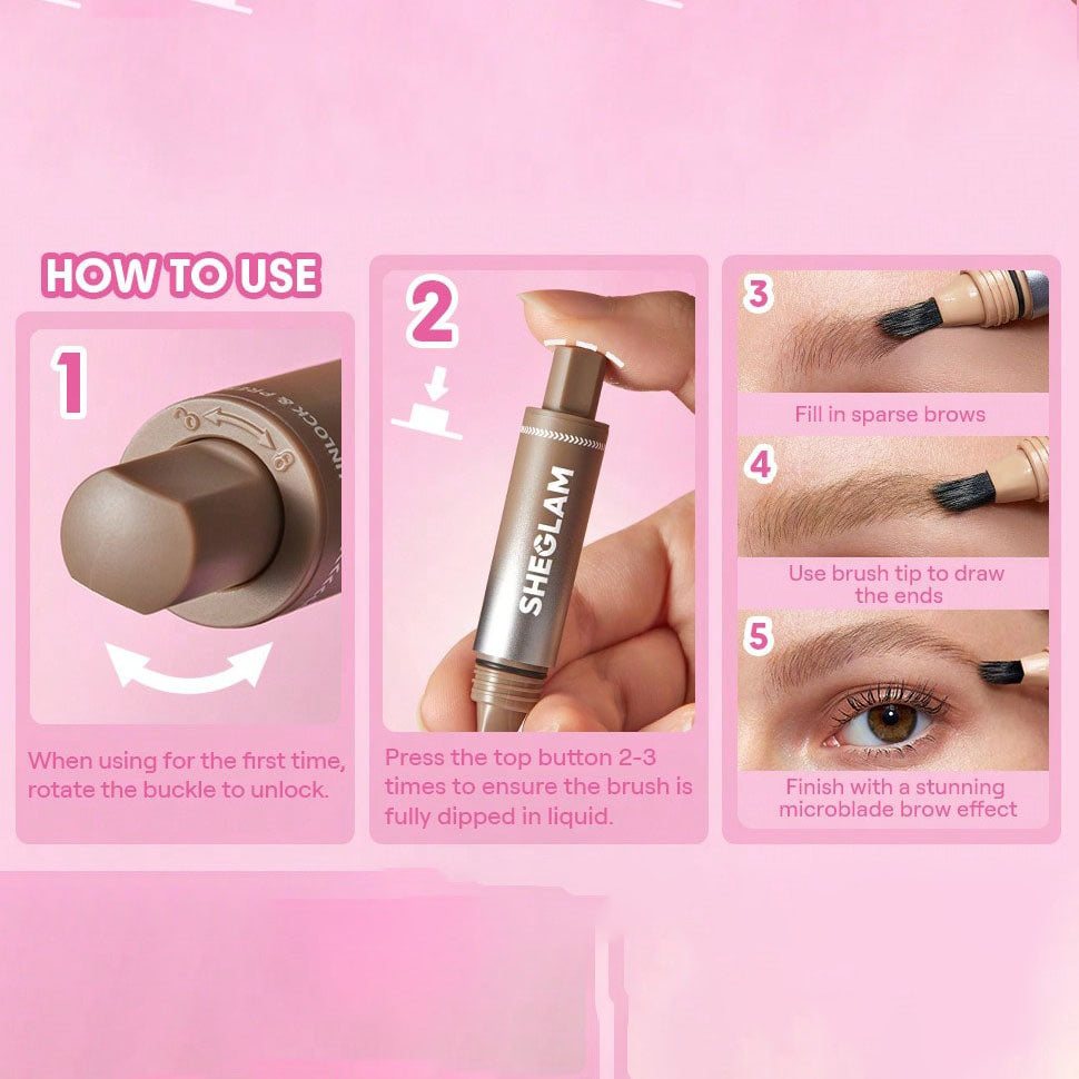 SHEGLAM فرشاة وجيل تحديد الحواجب - لإطلالة طبيعية تدوم طوال اليوم - مقاوم للماء وثابت طويلًا، تركيبة غنية لتحديد الحواجب، مثالي للمكياج - Taupe