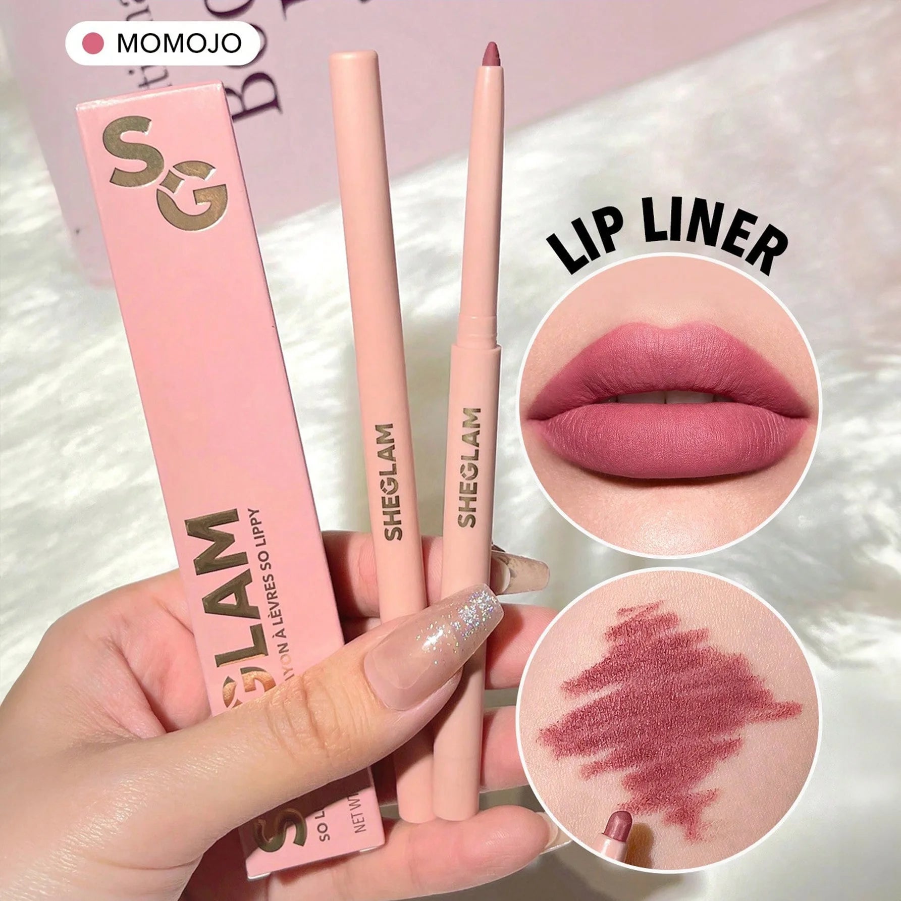 SHEGLAM قلم تحديد شفاه قلم أحمر الشفاه والآيلاينر - يدوم طويلا ومقاوم للماء - محدد الشفاه Momojo | SHEGLAM shein احمر الخدود احمر شفاة ايشادو حاجب حواجب شفاه شفايف شى ان شى كلام ظل عيون فرشاة مستحضرات التجميل مكياج ميكياج | amazingEGP