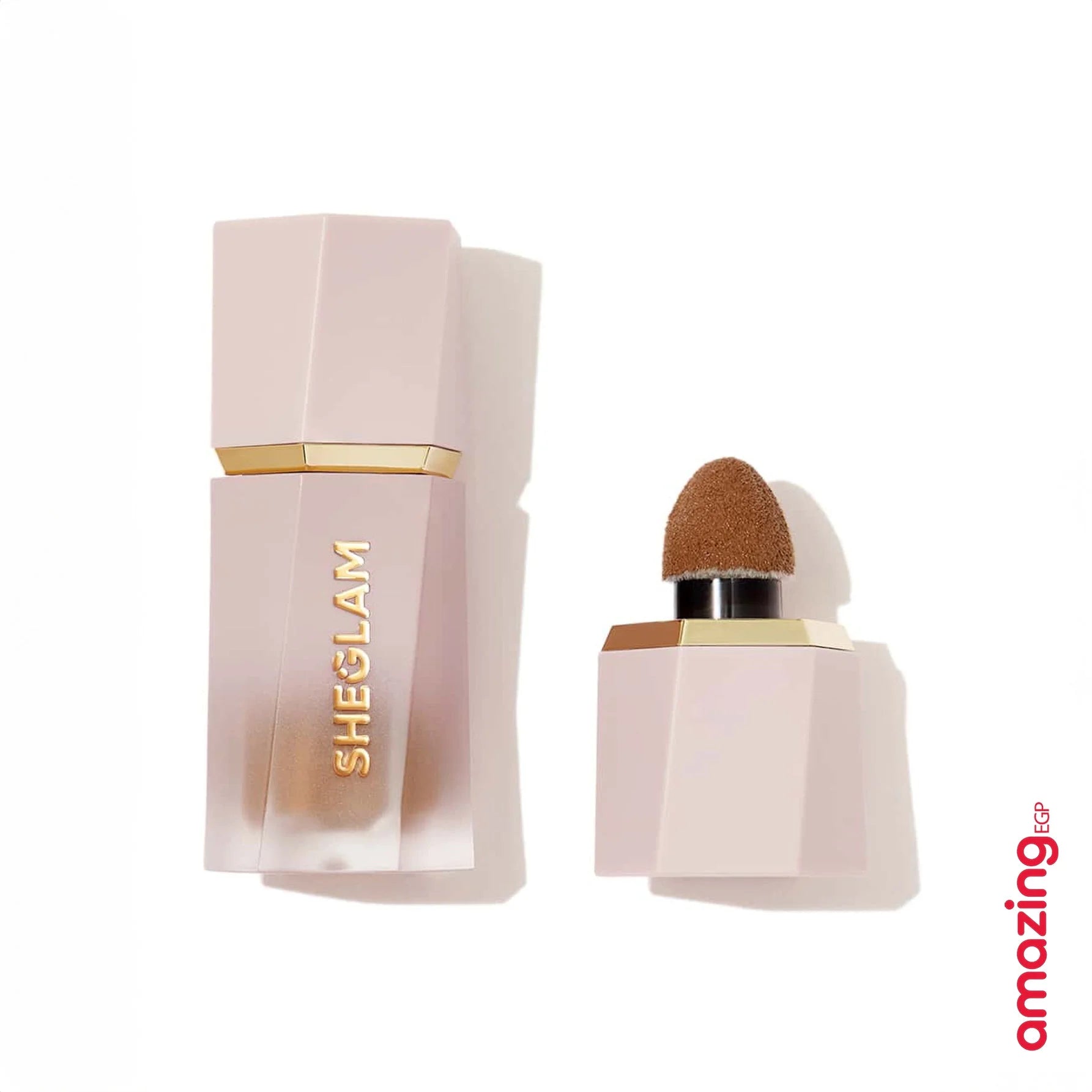 SHEGLAM كونتور سائل  قلم تحديد الوجه السائل يدوم طويلا مقاوم للتلطخ عصا كونتور للوجه الكريمي مع وسادة لوضع المكياج بودرة برونزر كريمية طبيعية غير لامعة تدوم طويلا - Sun Sculpt - Warm Honey | SHEGLAM shein احمر الخدود احمر خدود احمر شفاة ايشادو بلاشر بلشر