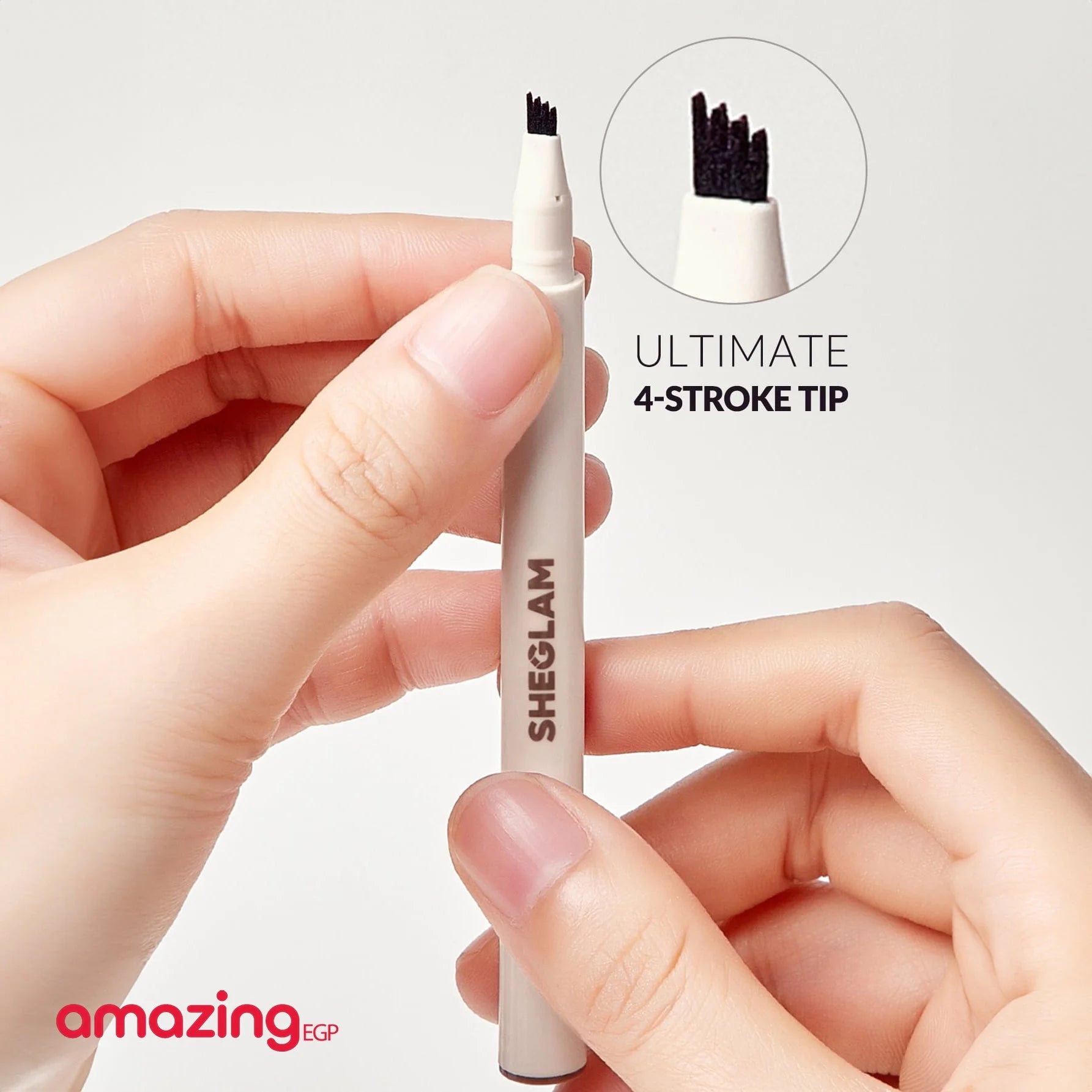 SHEGLAM قلم حواجب سائل مقاوم للماء مع طرف شوكة صغيرة قلم رسم دقيق مقاوم للتلطخ ويدوم طويلا - بني غامق | SHEGLAM shein ايشادو حاجب حواجب شى ان شى كلام ظل عيون فرشاة مستحضرات التجميل مكياج ميكياج | amazingEGP