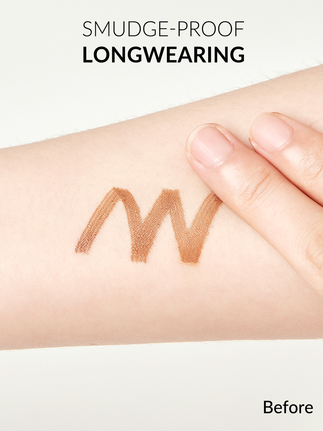 SHEGLAM قلم حواجب سائل مقاوم للماء مع طرف شوكة صغيرة، قلم رسم دقيق مقاوم للتلطخ ويدوم طويلا - بني غامق