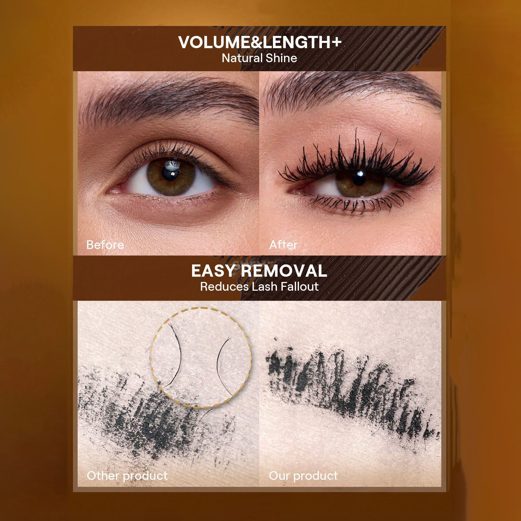 SHEGLAM ماسكارا متعددة التأثيرات 24K ماسكارا مقاومة للماء  لون سحر أجواء ، تضيف كثافة وطول للرموش، مقاومة للتلطخ والتقشير، مثالية للعيد، الشتاء، السفر والمكياج اليومي - Waterproof 24K