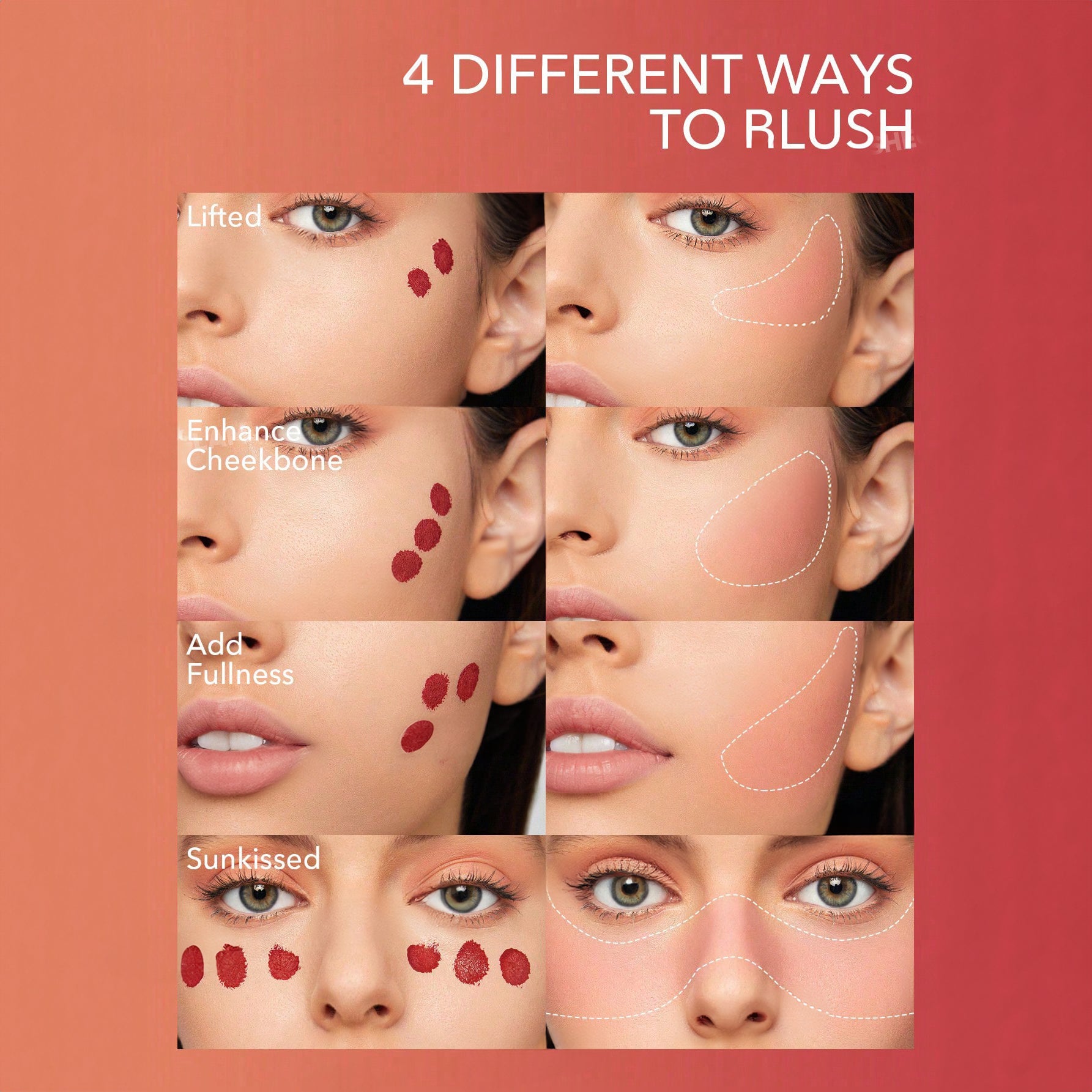 SHEGLAM بلشر سائل للخدين أحمر خدود سائل بلون البرتقالي ، خفيف الوزن، يدوم طويلا، مقاوم للتلطخ، مظهر طبيعي، أحمر الخدود السائل كولور بلوم، لمسة نهائية ندية أحمر خدود سائل - Love Cake