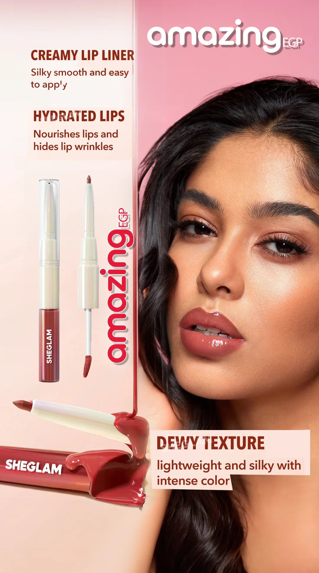 SHEGLAM  قلم تحديد الشفاه Lip Rules  Gloss -Play Fair  قلم أحمر الشفاه والآيلاينر  - يدوم طويلا ومقاوم للماء - محدد الشفاه Judgey Much | SHEGLAM shein احمر الخدود احمر شفاة ايشادو حاجب حواجب شفاه شفايف شى ان شى كلام ظل عيون فرشاة مستحضرات التجميل مكياج مي