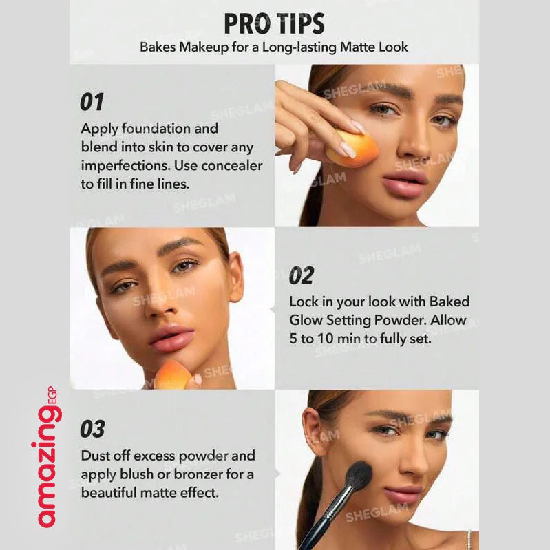 SHEGLAM بودرة تثبيت شفافة 2 في 1 للوجه تمنح مظهرا لامعا ومضادة للماء والمسام غنية بالببتيدات والكولاجين ومضادات الأكسدة مثالية للشتاء - Cappuccino | SHEGLAM shein أحمر خدود سائل أحمر شفا احمر الخدود احمر خدود احمر شفاة الخدود ايشادو بودر بودر شيجلام حاجب
