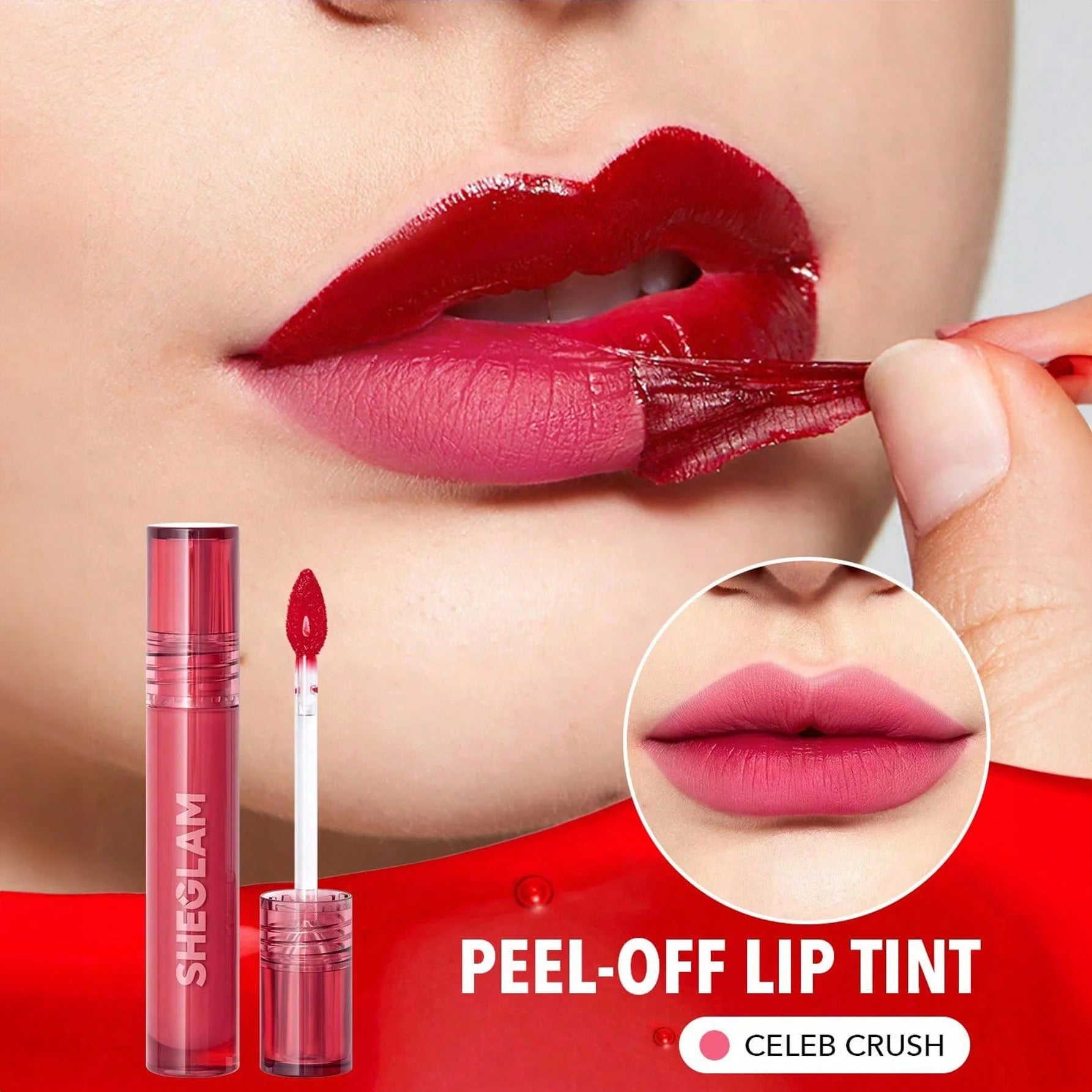 SHEGLAM صبغة الشفاه بيل توك يدوم طويلا روج صبغة شفاه غير لامعة قابلة للتقشير ملمع شفاه وشم غير لامع يدوم طويلا صبغة شفاه ملونة غير لاصقة تركيبة مقاومة للماء Pout-Sweet Dreamz | SHEGLAM shein احمر الخدود احمر شفاة ايشادو حاجب حواجب شفاه شفايف شى ان شى ك