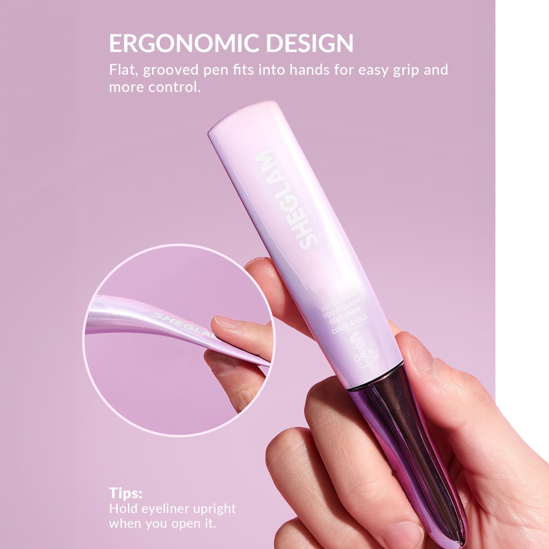 SHEGLAM لاصق رموش شفاف يدوم طويلًا خالٍ من اللاتكس - شفاف