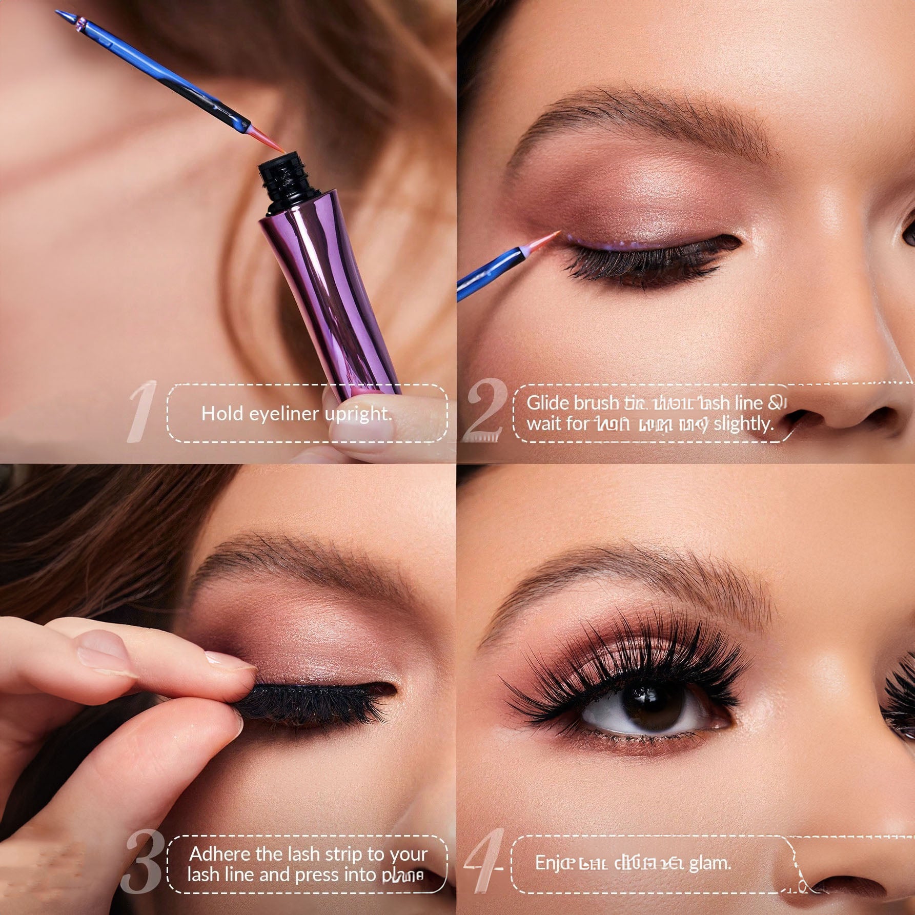 SHEGLAM لاصق رموش شفاف يدوم طويلًا خالٍ من اللاتكس - شفاف