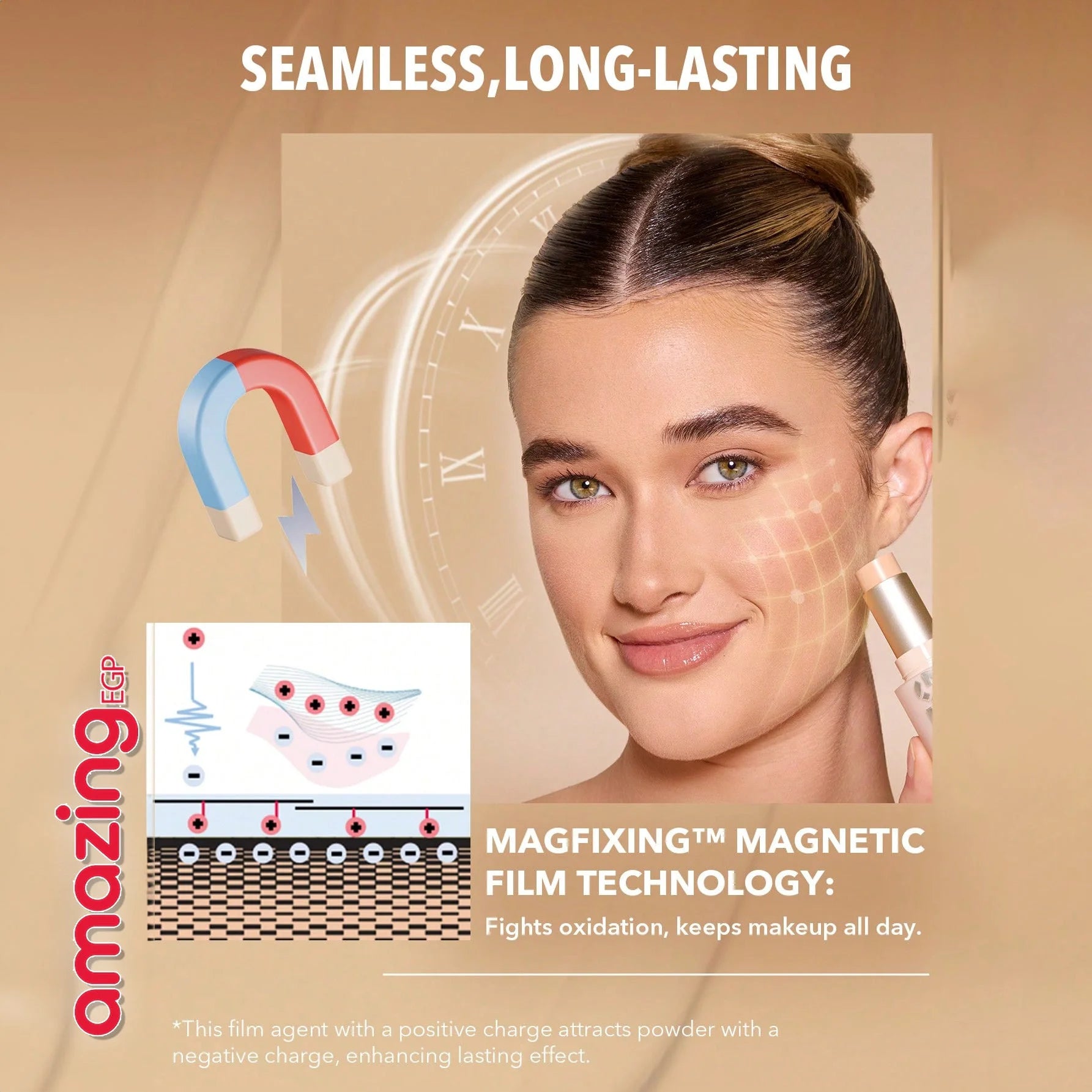 SHEGLAM كريم أساس سكين ماجنت عالي التغطية كونسيلر ناعم غير لامع مقاوم للماء يدوم طويلا لتغطية البقع الداكنة والهالات تحت العين - Light Medium | SHEGLAM shein ايشادو جليتر حاجب حواجب شى ان شى كلام شي ان شي جلام ظل عيون فرشاة كونتور كونسيلر لمعة الوجة مست