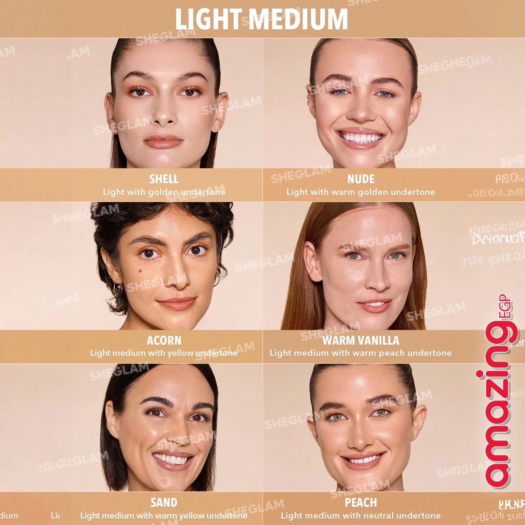 SHEGLAM كريم أساس سكين ماجنت عالي التغطية كونسيلر ناعم غير لامع مقاوم للماء يدوم طويلا لتغطية البقع الداكنة والهالات تحت العين - Light Medium | SHEGLAM shein ايشادو جليتر حاجب حواجب شى ان شى كلام شي ان شي جلام ظل عيون فرشاة كونتور كونسيلر لمعة الوجة مست