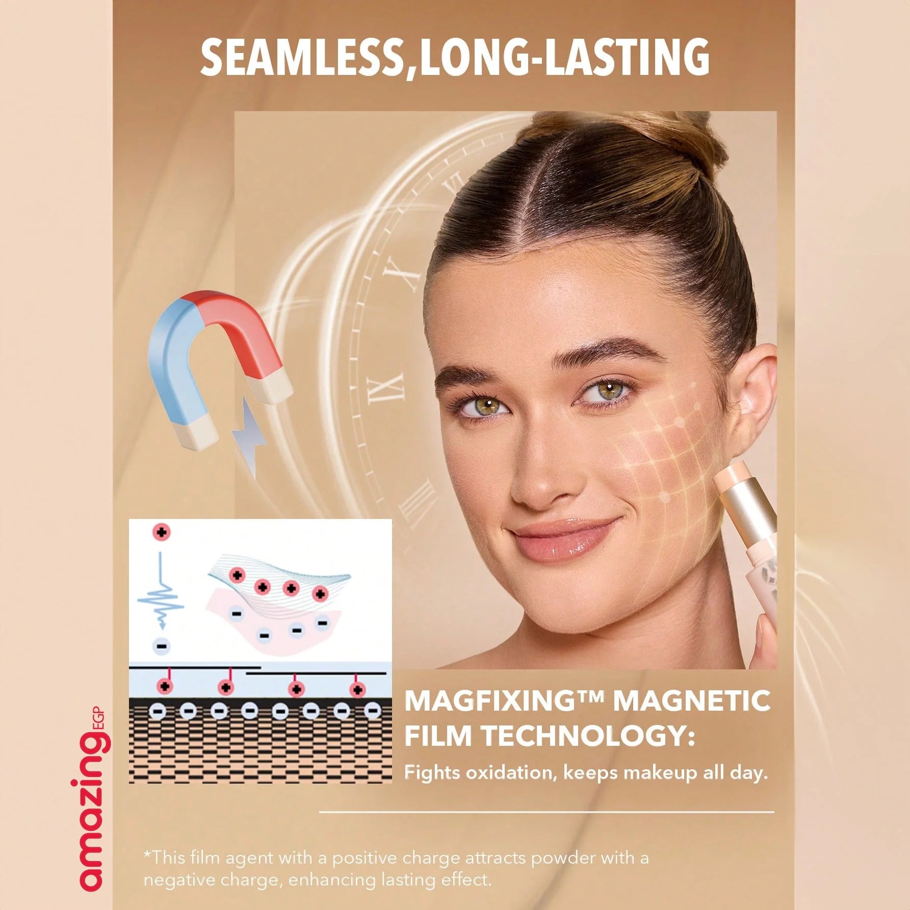 SHEGLAM كريم أساس سكين ماجنت عالي التغطية كونسيلر ناعم غير لامع مقاوم للماء يدوم طويلا لتغطية البقع الداكنة والهالات تحت العين - Light | SHEGLAM shein ايشادو جليتر حاجب حواجب شى ان شى كلام شي ان شي جلام ظل عيون فرشاة كونتور كونسيلر لمعة الوجة مستحضرات ا