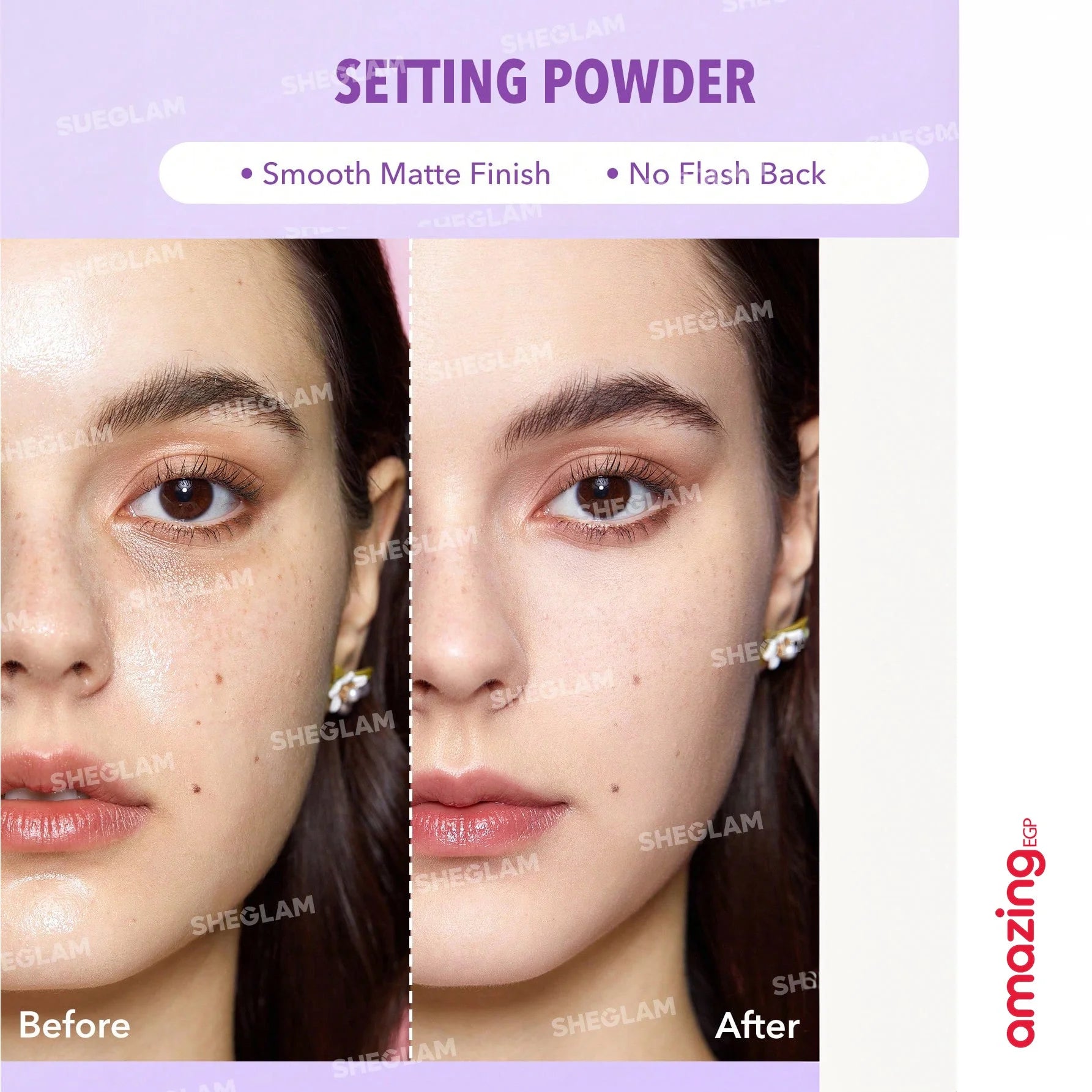SHEGLAM بودرة تثبيت توهج مخبوزة  بودرة تثبيت سائبة تحتوي على ببتيدات مضادة للشيخوخة والكولاجين المتحلل ومضادات الأكسدة  سائبة بلمسة نهائية - القلقاس Insta-Ready Duo-Taro | SHEGLAM shein أحمر خدود سائل أحمر شفا احمر الخدود احمر خدود احمر شفاة الخدود ايشادو