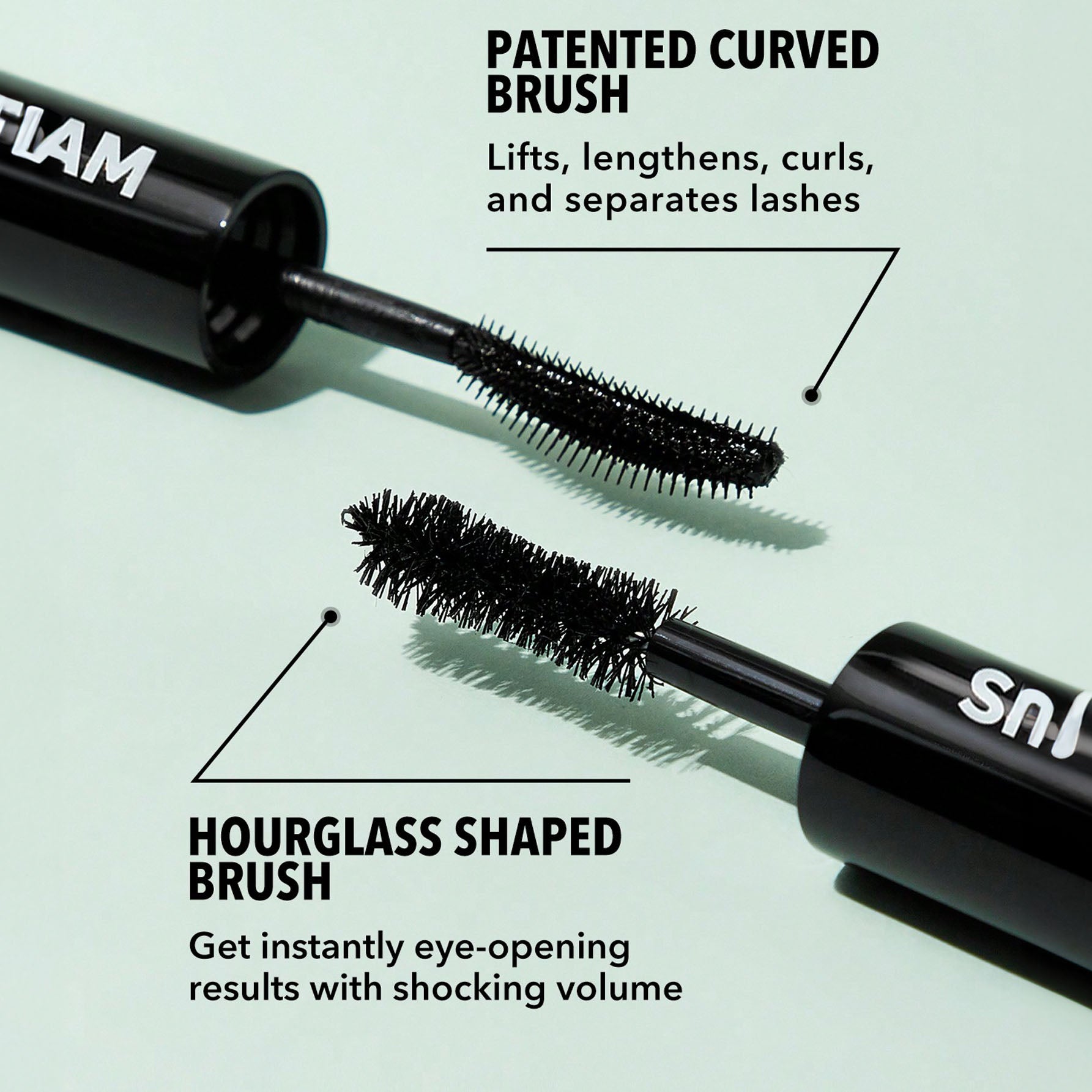 SHEGLAM ماسكارا All-In-One ماسكارا مقاومة للماء بلون برغندي، تضيف كثافة وطول للرموش، مقاومة للتلطخ والتقشير، مثالية للعيد، الشتاء، السفر والمكياج اليومي - الأسود