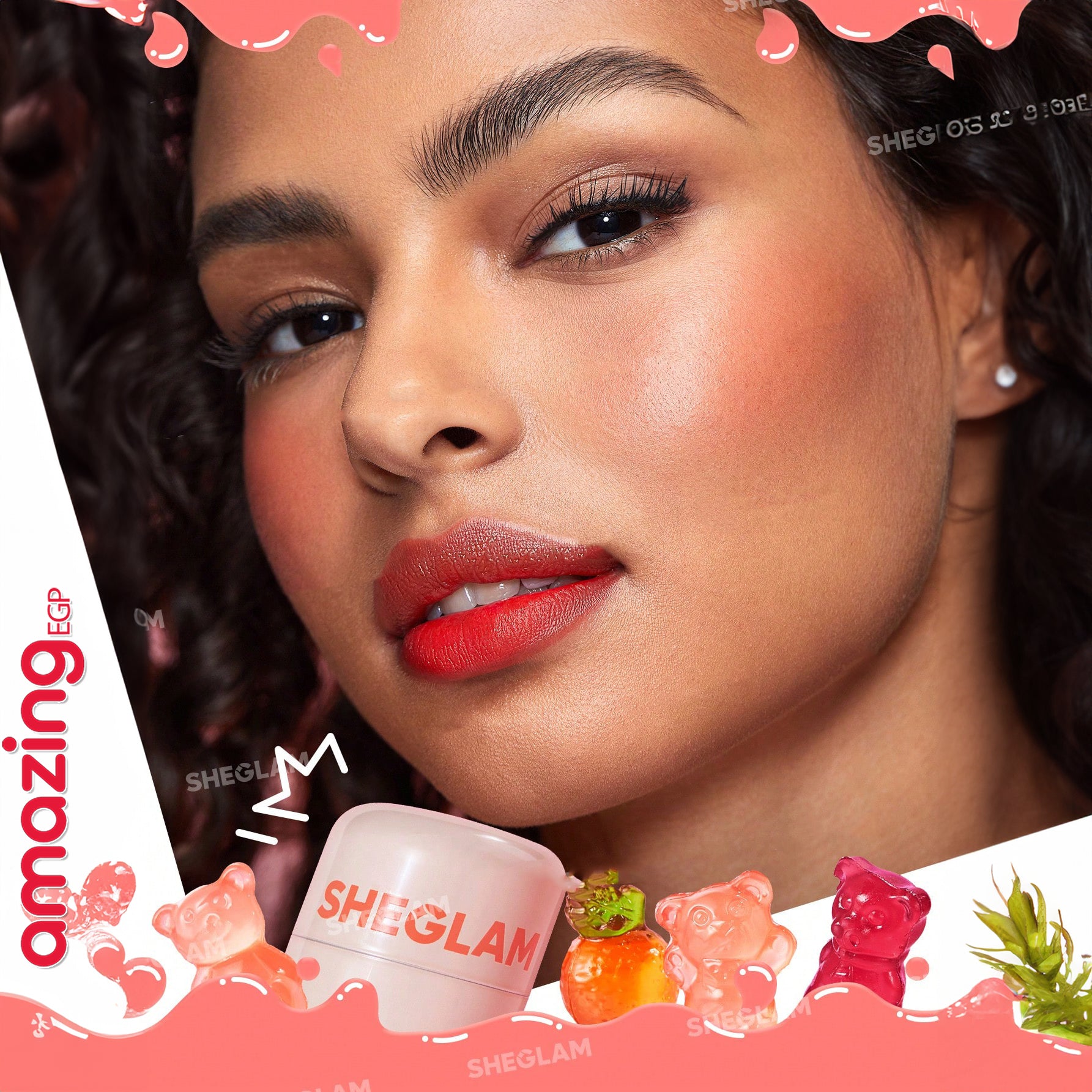 SHEGLAM بلشر أحمر خدود جيلي تينت ، ملون جيلي مائي بارد متعدد الاستخدامات، ملمع شفاه طبيعي مرطب للشفاه والخدود، ملمع شفاه شفاف لامع مقاوم للماء ويدوم طويلا وغير لاصق  - Ahoy
