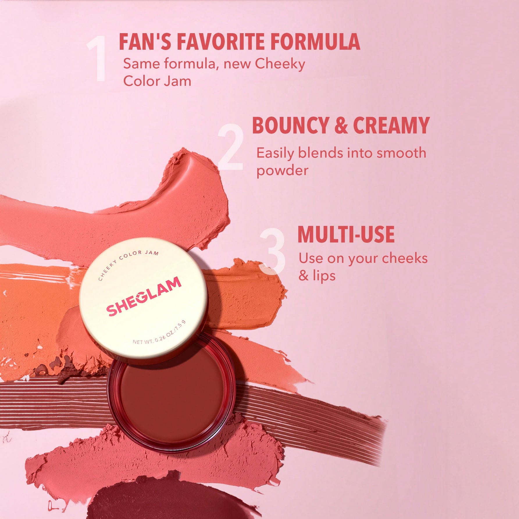 SHEGLAM | بلشر مجموعة كريم الخدود والشفاه متعدد الاستخدامات، أحمر خدود كريمي لمظهر مشرق يدوم طوال اليوم - Scarlet Sunset