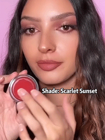 SHEGLAM | بلشر مجموعة كريم الخدود والشفاه متعدد الاستخدامات، أحمر خدود كريمي لمظهر مشرق يدوم طوال اليوم - Scarlet Sunset