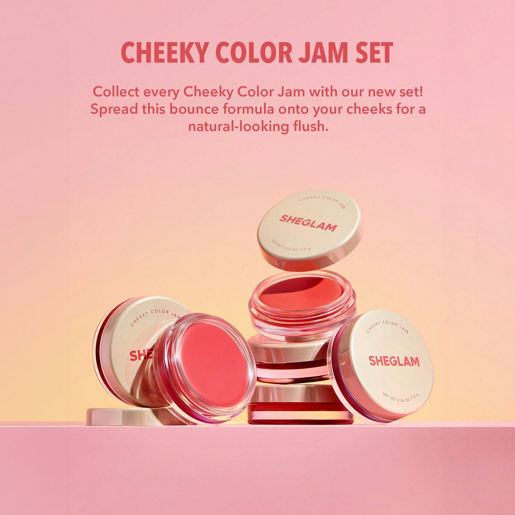 SHEGLAM | بلشر مجموعة كريم الخدود والشفاه متعدد الاستخدامات، أحمر خدود كريمي لمظهر مشرق يدوم طوال اليوم - Scarlet Sunset