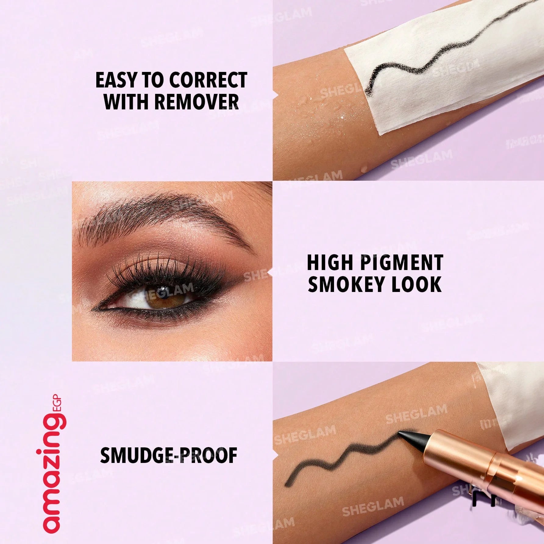 SHEGLAM قلم تحديد العيون غير اللامع من إي زي جلايد قلم كحل قلم تحديد عيون مقاوم للماء ويدوم طويلا مقاوم للتلطخ لمسة نهائية مات | Eyeliner SHEGLAM shein الرموش ايرلنير ايشادو رموش شى ان شى كلام ظل عيون فرشاة قلم كحل كحل ماسكارا مستحضرات التجميل مسكارا م