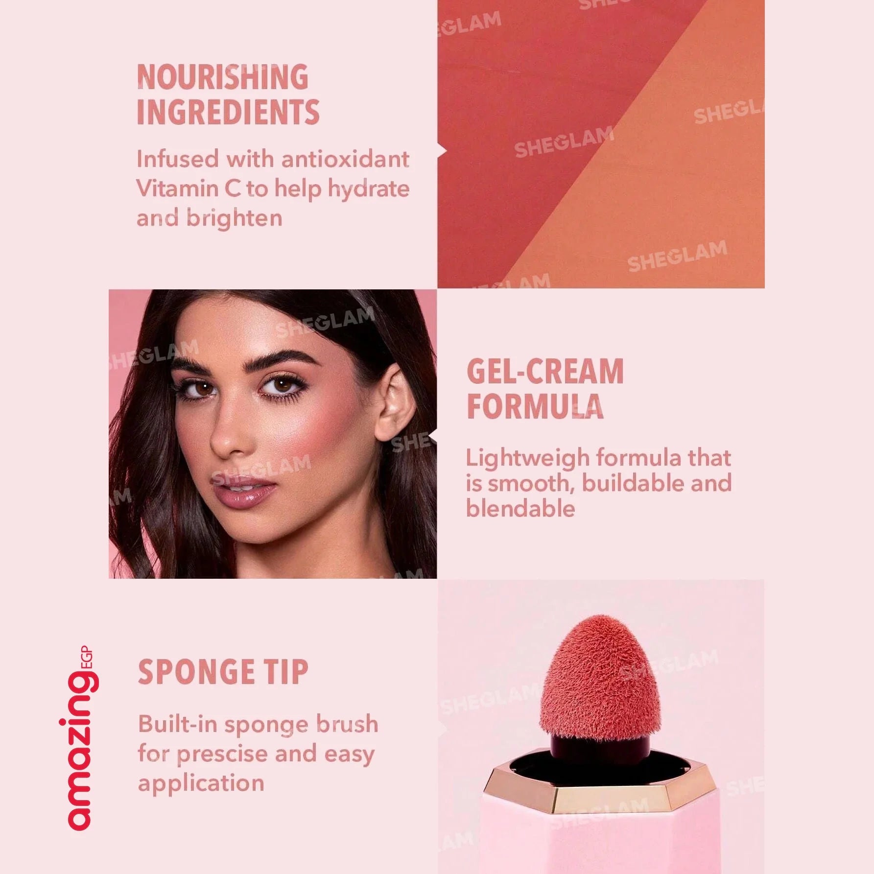 SHEGLAM بلشر سائل للخدين خفيف الوزن يدوم طويلا مقاوم للتلطخ مظهر طبيعي لمسة نهائية ندية أحمر خدود سائل - Love Cake | SHEGLAM shein احمر الخدود احمر خدود احمر شفاة ايشادو بلاشر بلشر حاجب حواجب شفاه شفايف شى ان شى كلام ظل عيون فرشاة مستحضرات التجميل مكياج م