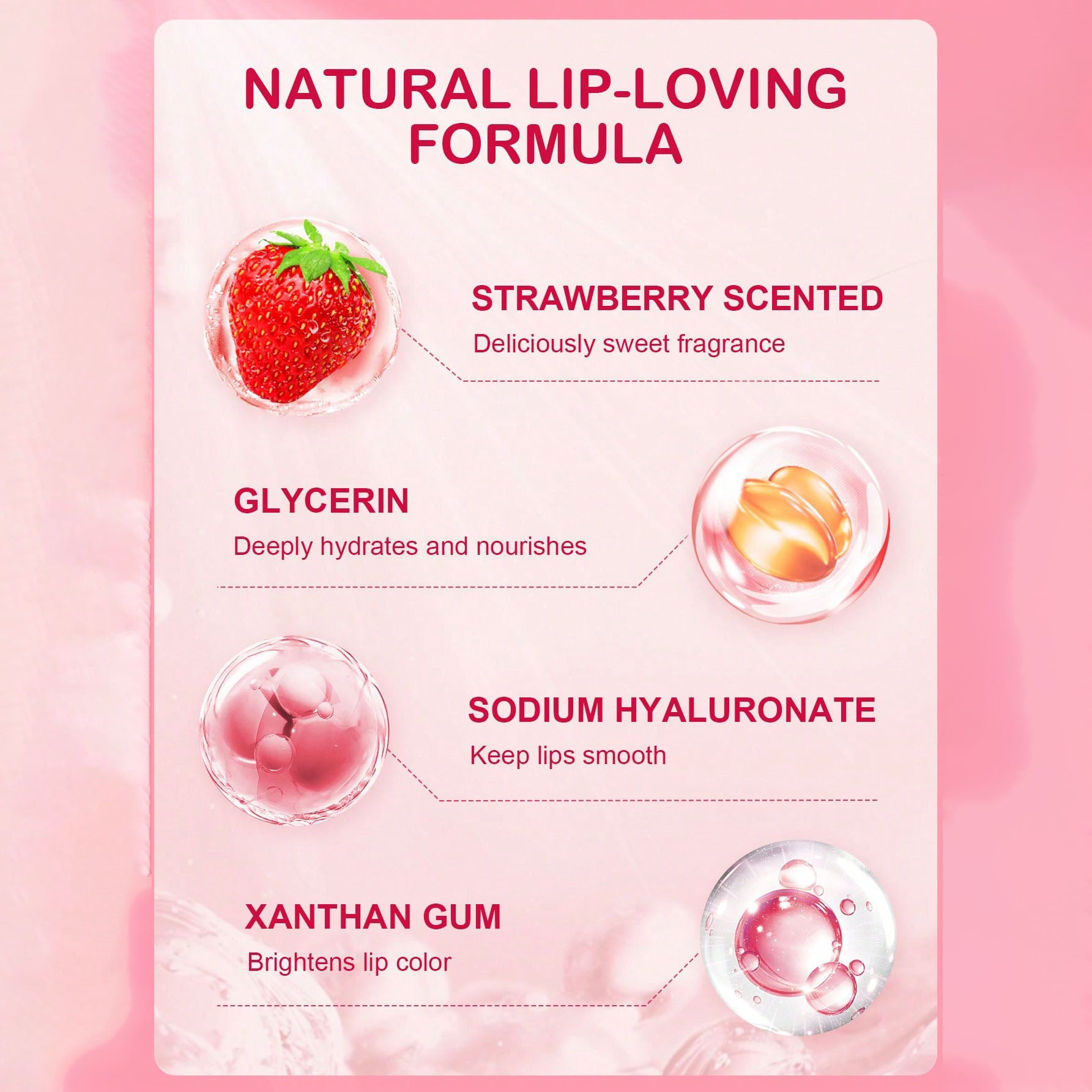 قناع شفاه مرطب بالفراولة - 5 قطع من SlowSunday لترطيب وتغذية الشفاه الجافة