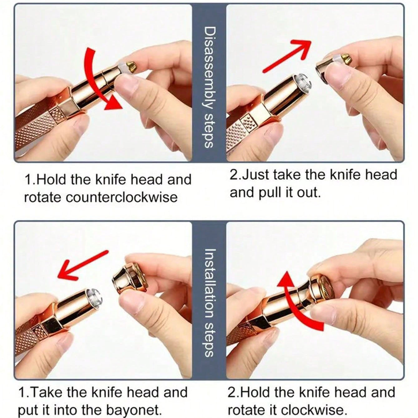 ماكينة حلاقة 4 في 1 لازالة شعر الوجه للنساء، ماكينة حلاقة للحواجب بدون الم قابلة لاعادة الشحن للوجه والخوخ والحواجب والشفاه والجسم والذقن والذراعين مع ضوء LED مدمج قابل لاعادة الشحن بمنفذ USB