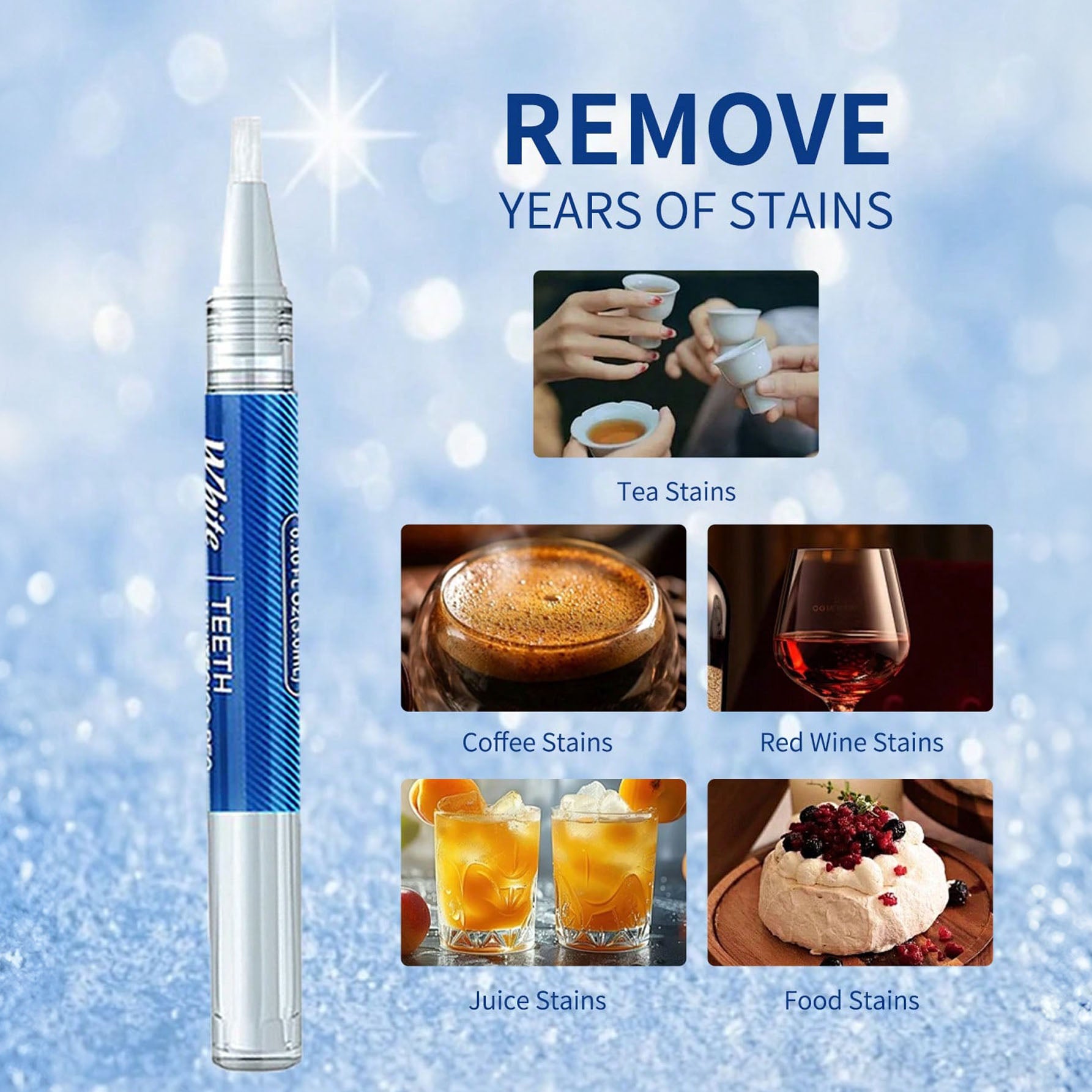 Vaclav قلم تبييض الأسنان فكلاف، جل تبييض الأسنان، جل تبييض الأسنان، يزيل البقع ويحافظ على الصحة الفموية | 1 قطعة