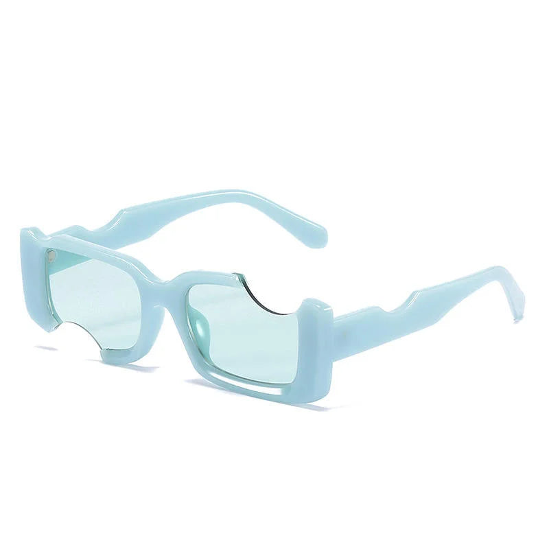 نظارات شمسية غير منتظمة صغيرة مستطيلة للنساء والرجال - ازرق سماوي | نظارات نظارة نظارة_شمسية | amazingEGP