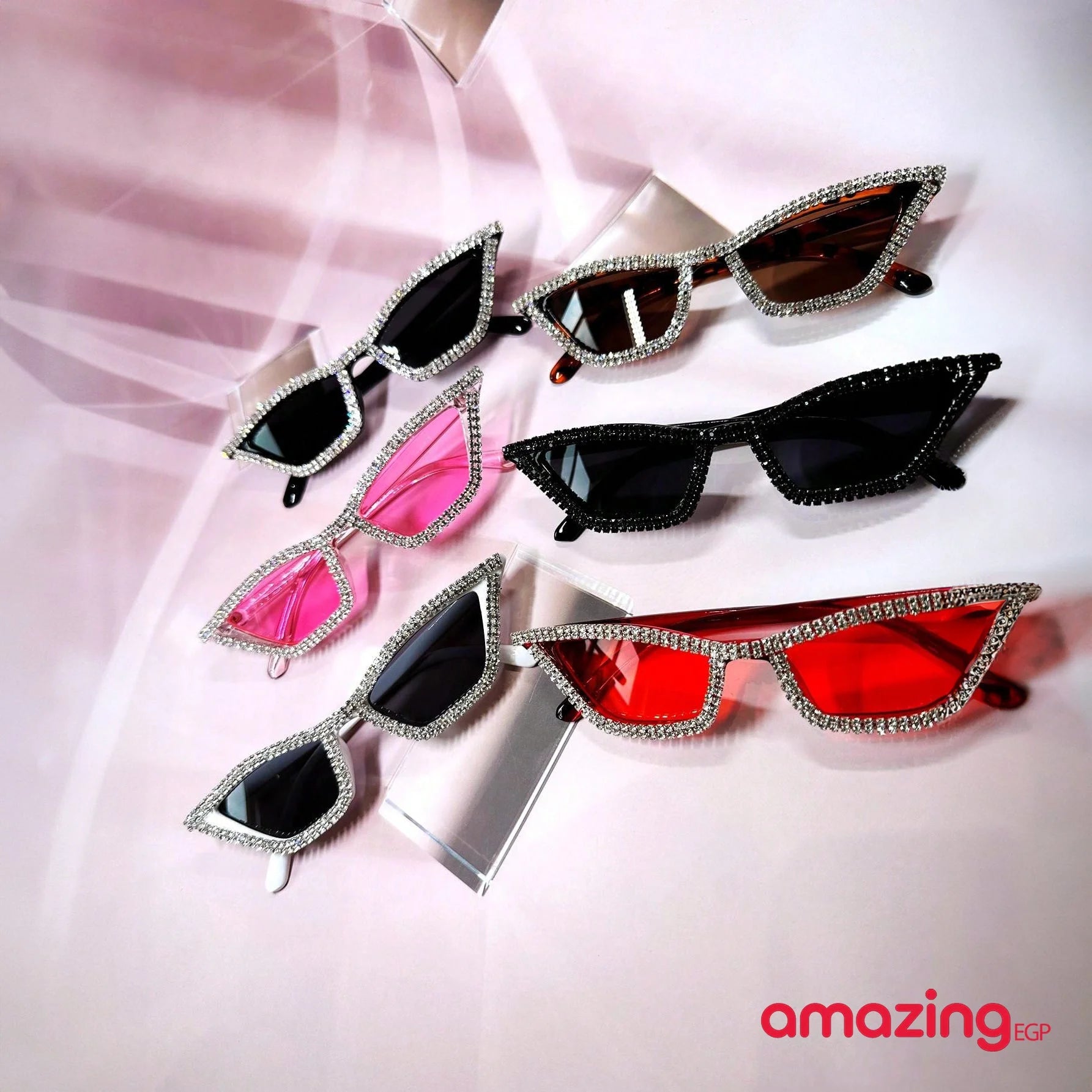 نظارات نساءللسيدات من حجر الراين والكريستال بإطار وردي Y2k فاخر لتزيين حفلات المهرجانات نظارات جميلة وأنيقة على شكل عين القطة مناسبة لفستان الشاطئ والحفلات ذات الطابع الخاص - بينك | النظارات حفالات حفالات موسيقية حفلات حفلات_عيد_الميلاد رووك عين القط نظار