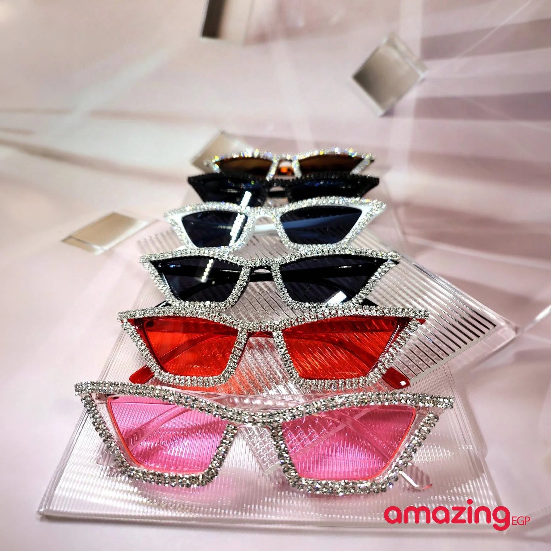 نظارات نساءللسيدات من حجر الراين والكريستال بإطار وردي Y2k فاخر لتزيين حفلات المهرجانات نظارات جميلة وأنيقة على شكل عين القطة مناسبة لفستان الشاطئ والحفلات ذات الطابع الخاص - بينك | النظارات حفالات حفالات موسيقية حفلات حفلات_عيد_الميلاد رووك عين القط نظار