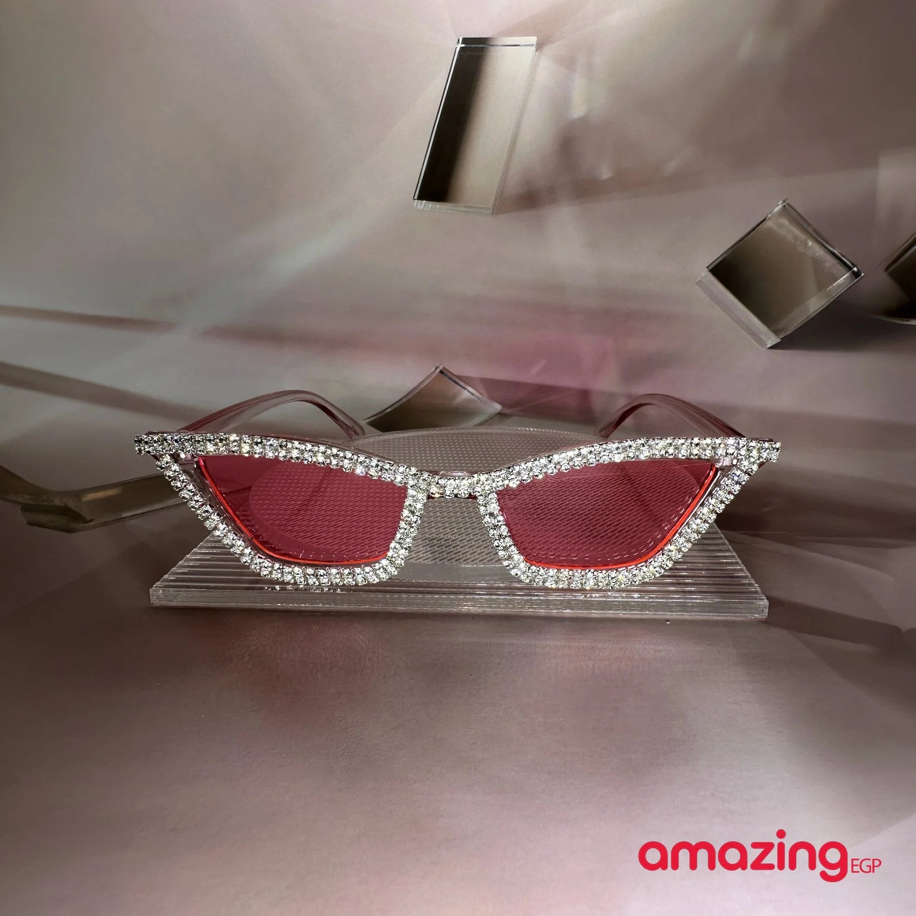 نظارات نساءللسيدات من حجر الراين والكريستال بإطار وردي Y2k فاخر لتزيين حفلات المهرجانات نظارات جميلة وأنيقة على شكل عين القطة مناسبة لفستان الشاطئ والحفلات ذات الطابع الخاص - بينك | النظارات حفالات حفالات موسيقية حفلات حفلات_عيد_الميلاد رووك عين القط نظار