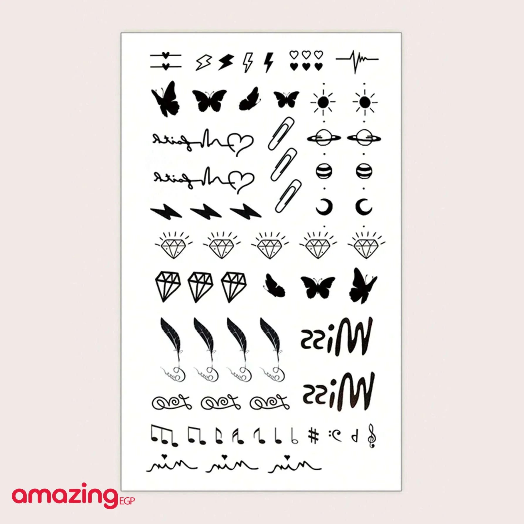 ملصق وشم قلب بتصميمات مميزة ريشة فراشة وملاحظة موسيقية مقاوم للماء يدوم طويلا مناسب لأصابع sb_2853 وخلف الأذن وأجزاء الجسم الصغيرة للحفلات | تاتو مؤقت تاتوة مضيئ تاتوة وردة تاتوه تاتوه وجه تاتوه_كتابة تاتوه_للجسم زهرة ملصق وشم وشم وشم مؤقت وشم مضيئ وشم_ك