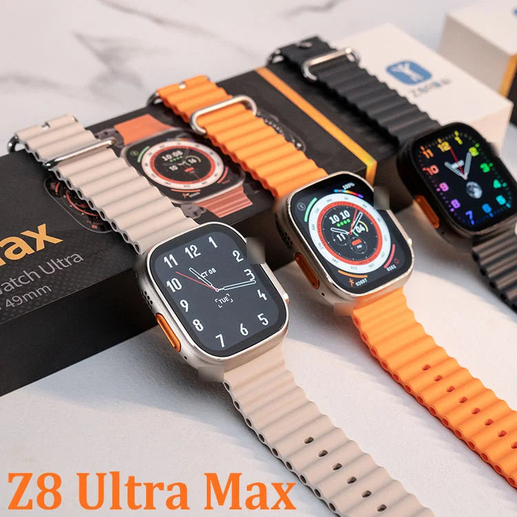 ساعة سمارت X8 الترا سلسلة 8 49 ملم Watch X8 Ultra ان اف سي لمراقبة درجة حرارة الجسم مع خاصية الاتصال اللاسلكي بالبلوتوث اسود | apple ultra watch apple watch ابل ساعات ساعات_ذكية | amazingEGP