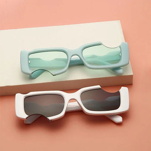 نظارات شمسية غير منتظمة صغيرة مستطيلة للنساء والرجال - ازرق سماوي | نظارات نظارة نظارة_شمسية | amazingEGP