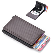 محفظة رفيعة من الياف الكربون بتصميم ذكي صغير مع حامل كروت للرجال بحماية rfid  -  كربون بني | محافظ محافظ نسائي محفظة محفظة رجالي محفظة كربون نقود | amazingEGP